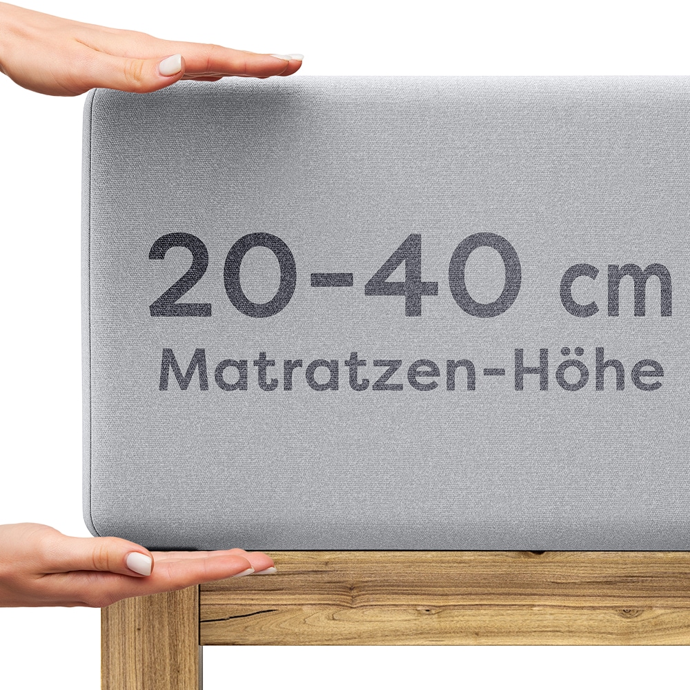 Wolkenfeld Spannbettlaken "Boxspringbett Bettlaken - Spannbetttuch für Matratzen bis 40cm" Elastisch & Rutschfest: 90x200, 140x200, 160x200, 180x200 & Übergrößen