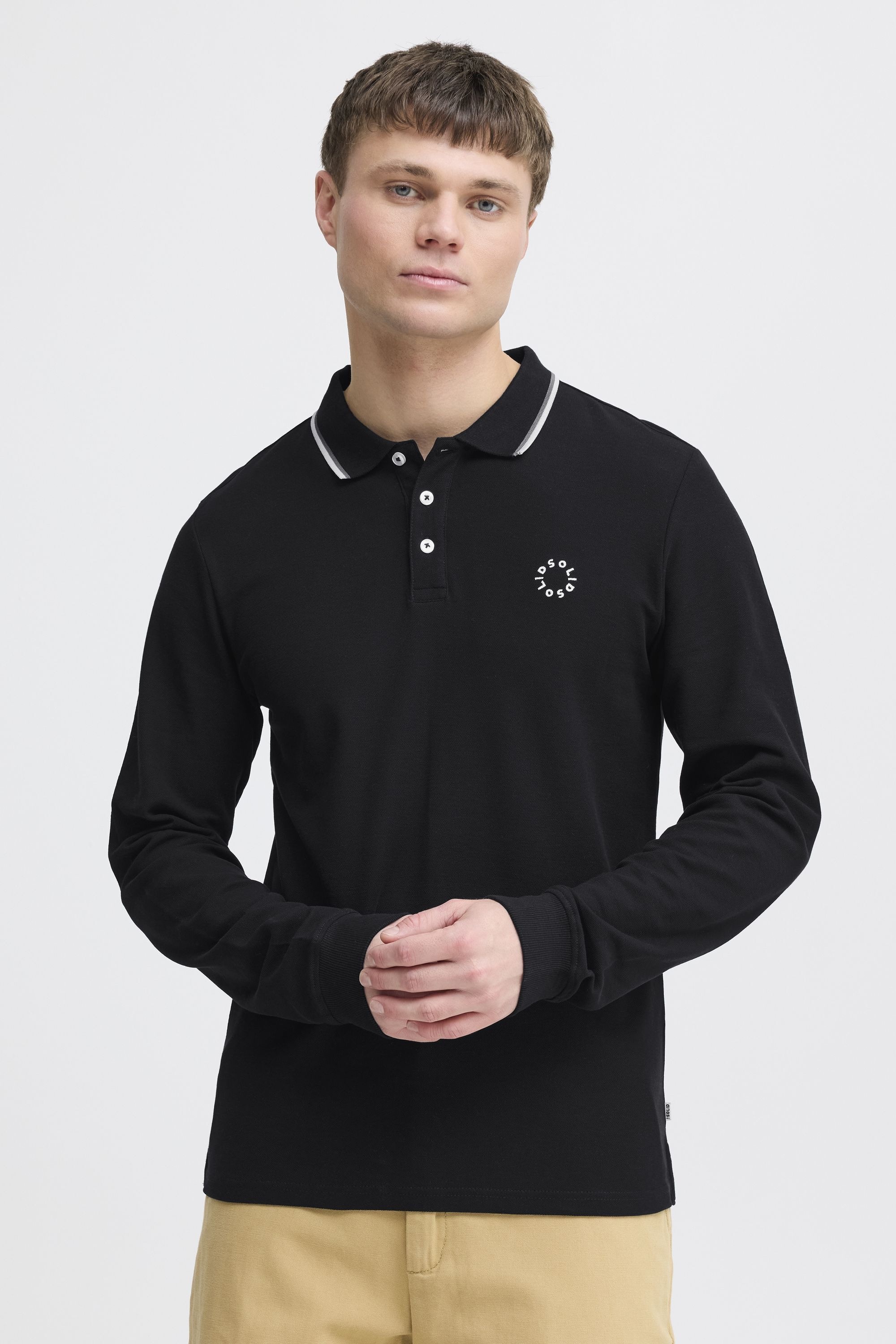 Thumbnail - Solid Langarm-Poloshirt "Langarm-Poloshirt SDHANGOR"