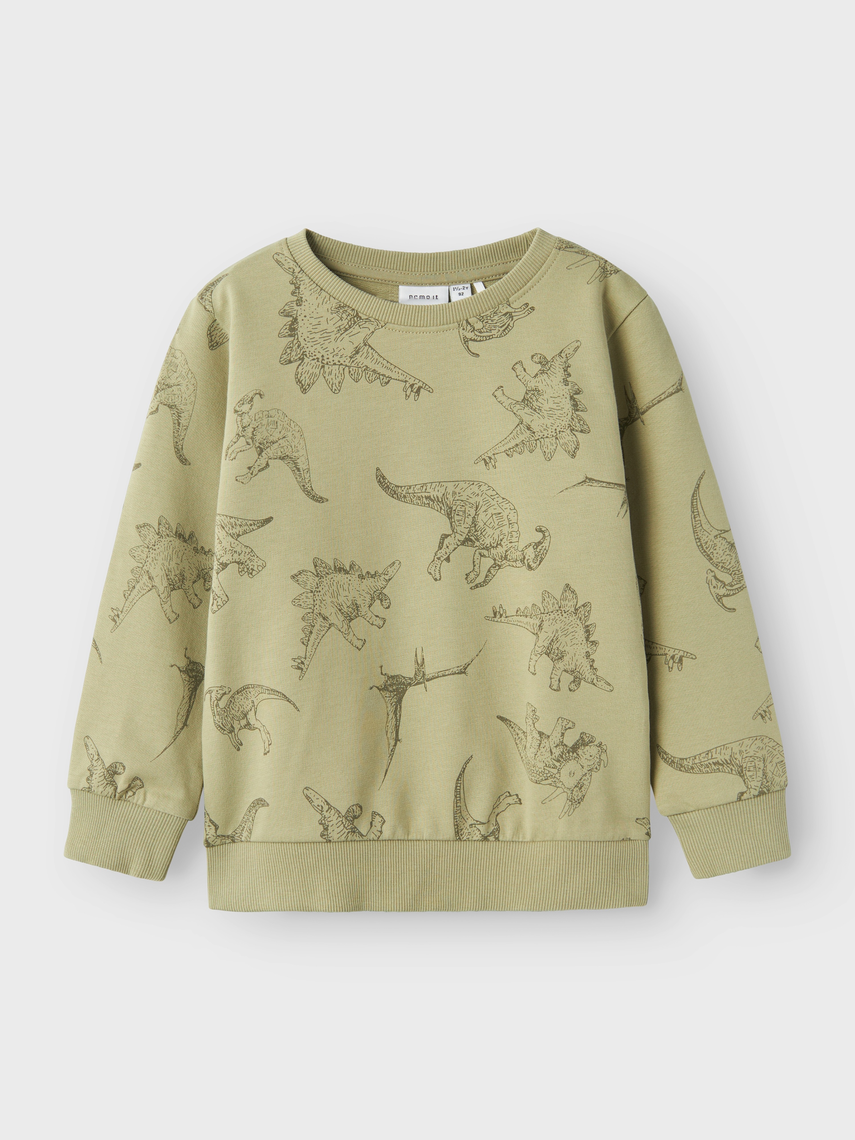 Thumbnail - Name It Sweatshirt "NMMVARON für Jungen mit Alloverprint und Rippbündchen", bedruckt, casual, regular fit, Baumwolle, Ru...