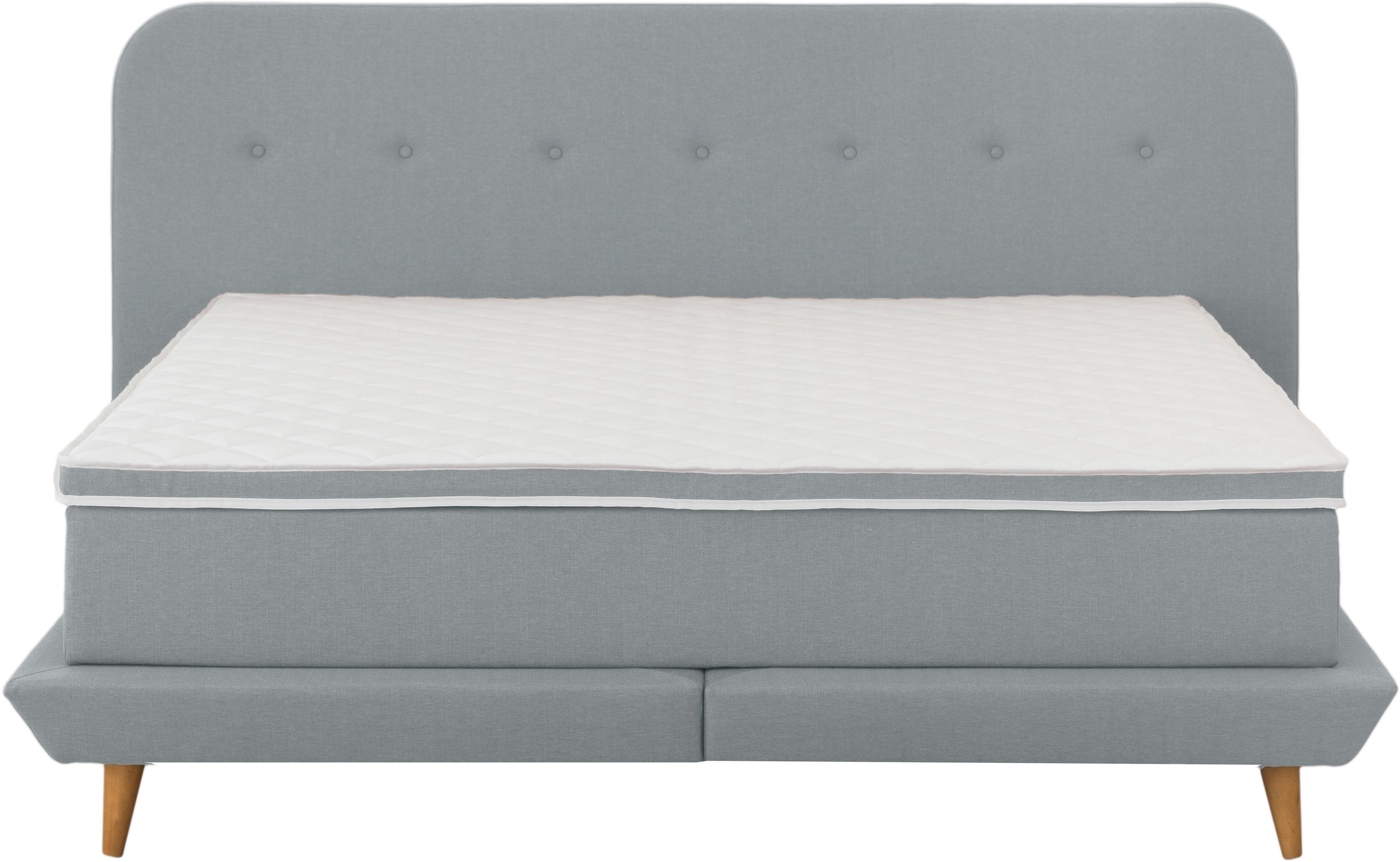 andas Boxspringbett »Premium«, Steppung mit Knopfheftung, inkl. Topper