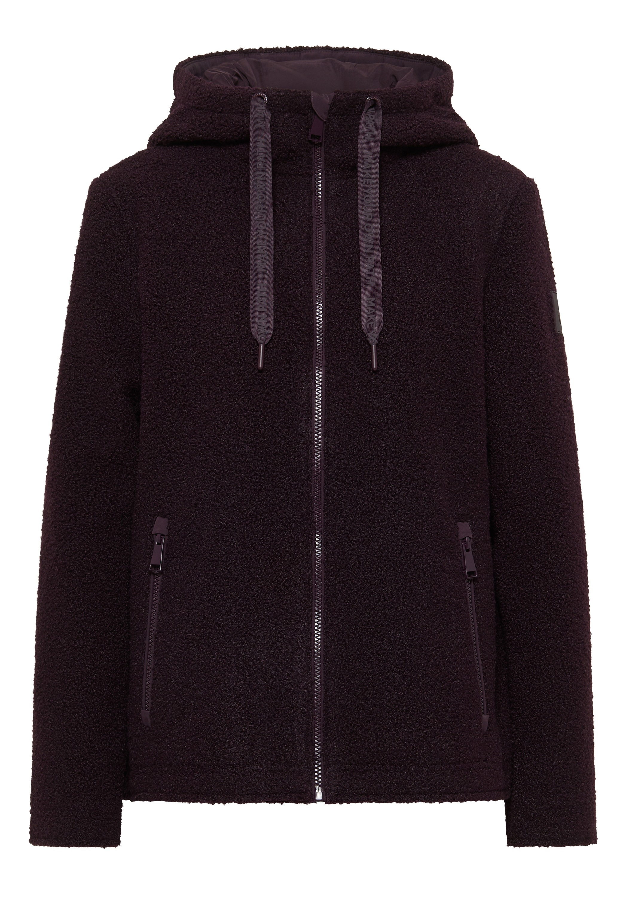Cecil Fellimitatjacke, mit Kapuze, mit Kapuze mit Tunnelzugband