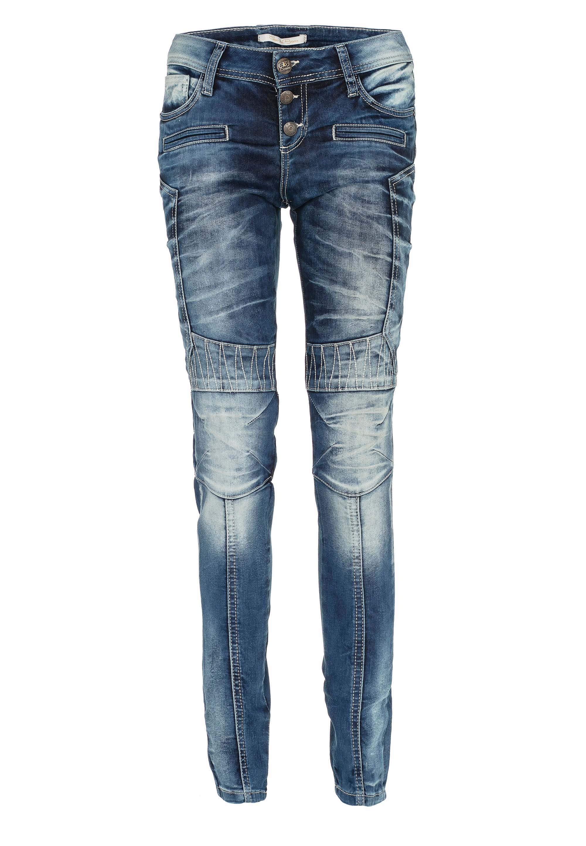 Cipo & Baxx Bequeme Jeans, im Biker-Stil in Slim Fit