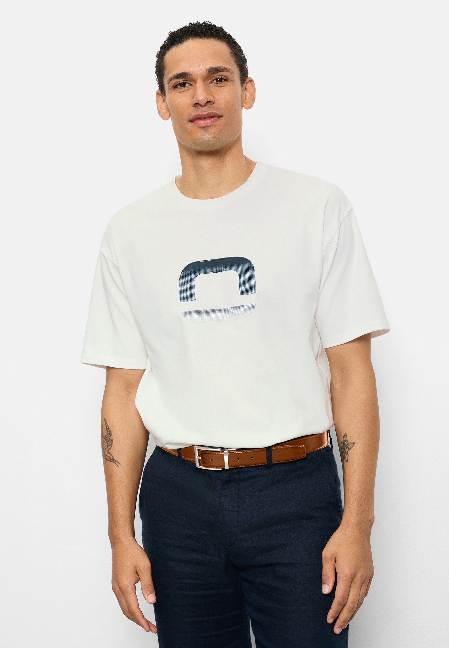 OLYMP T-Shirt "OLYMP Casual Wirk, T-Shirt"