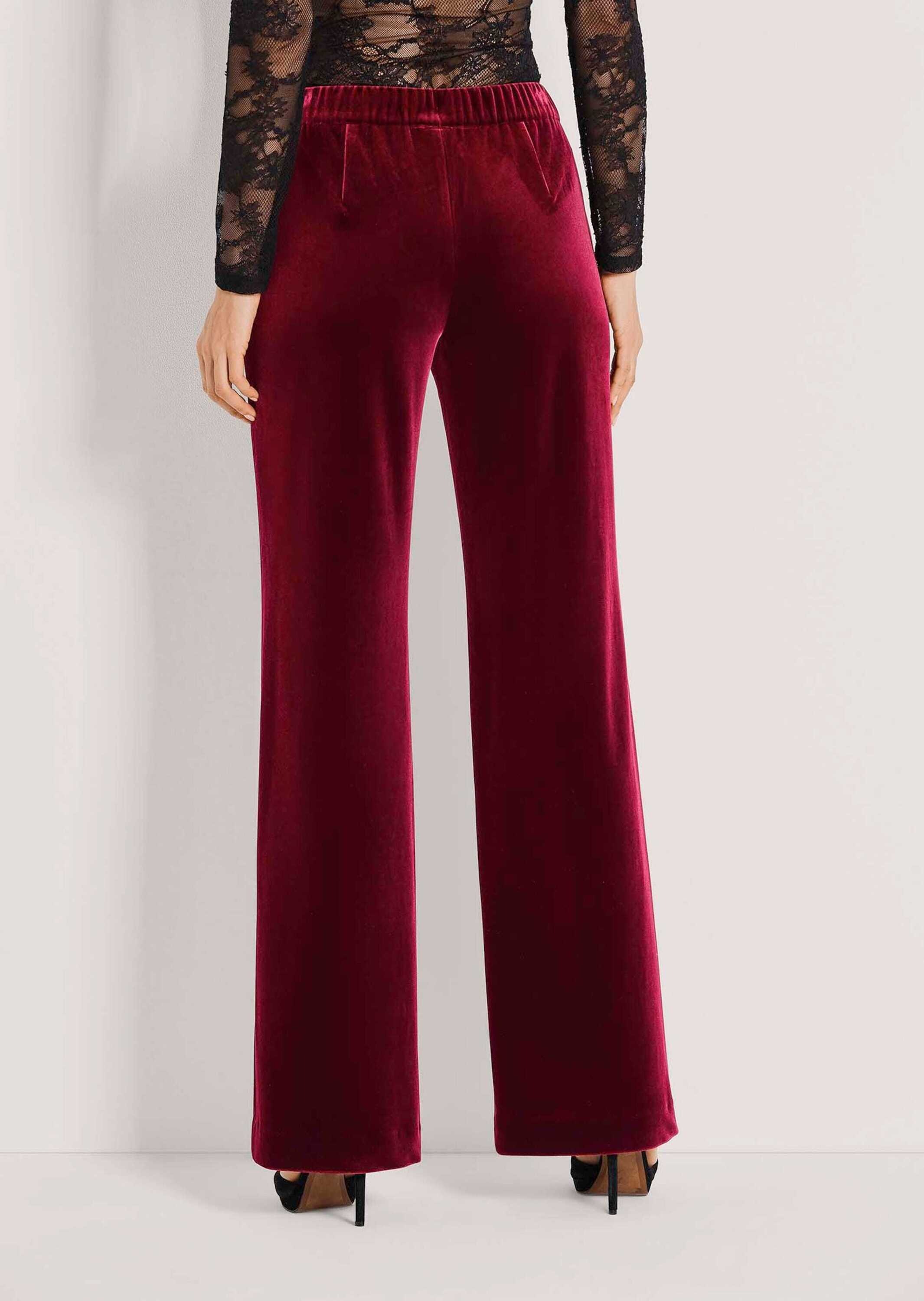 MADELEINE Stoffhose »Samthose Weite Samthose mit elastischem Bund«