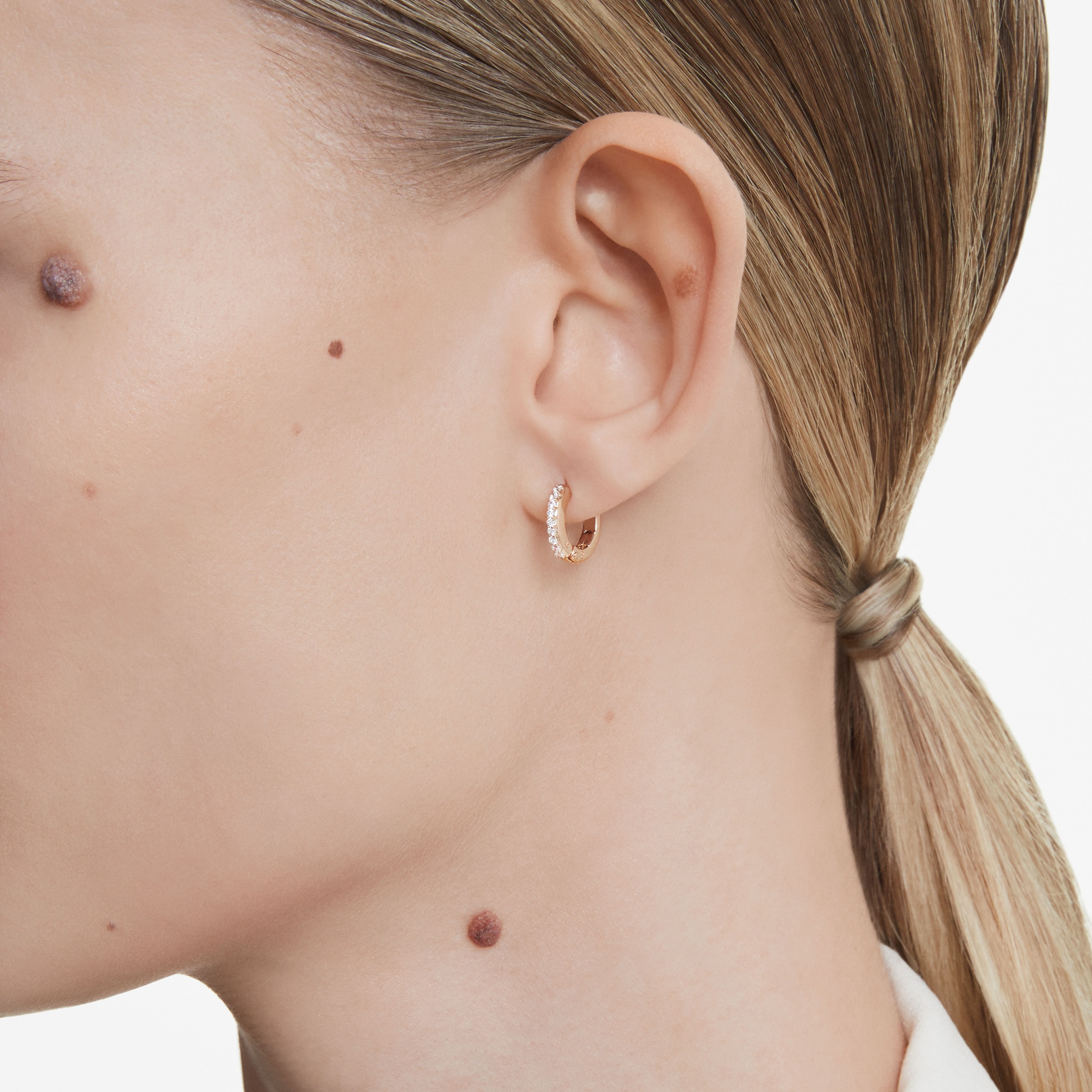 Swarovski Paar Creolen »Schmuck Geschenk Matrix Ohrringe«, mit Swarovski® Zirkonia (synth.)