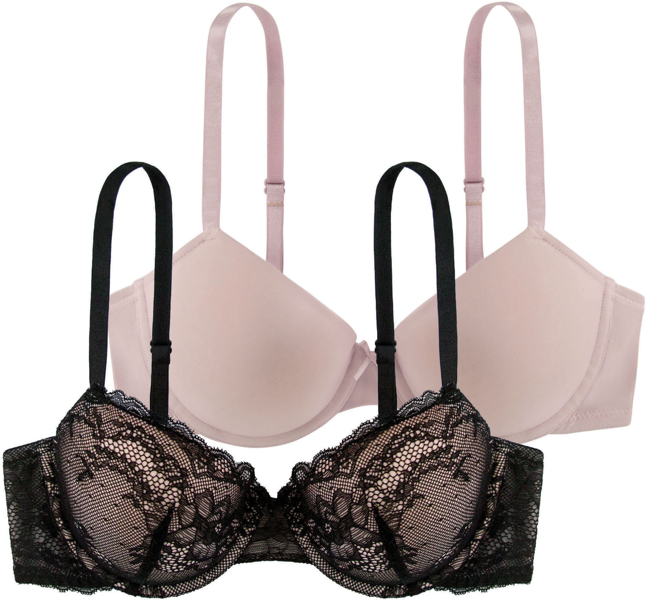 Dorina Bügel-BH "CHLOE", Vorgeformte leicht gepolsterte Cups, florale Spitz günstig online kaufen
