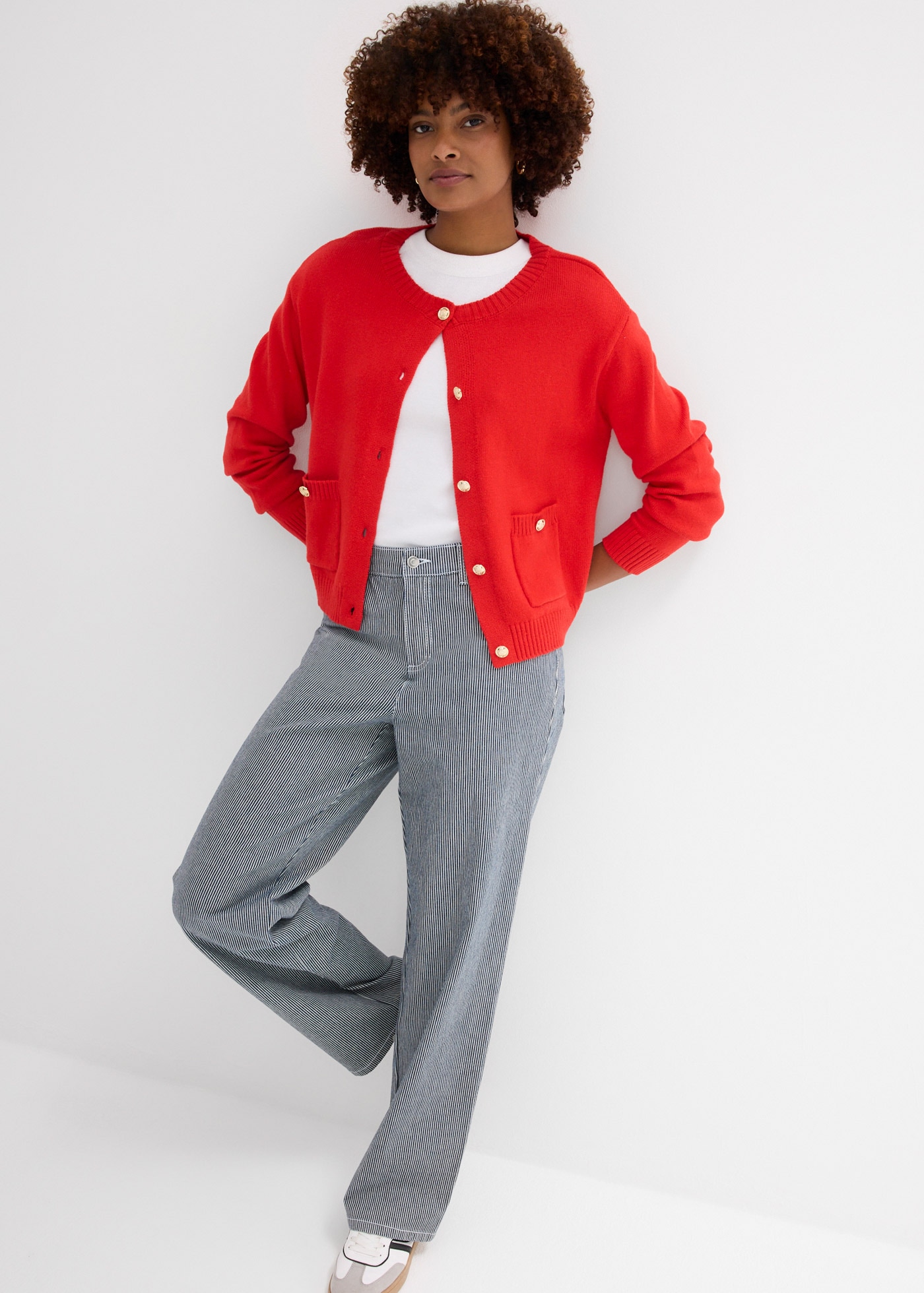 bonprix Straight-Jeans 1 gerader Schnitt, Regular Fit, mit Elasthan, aus Baumwolle