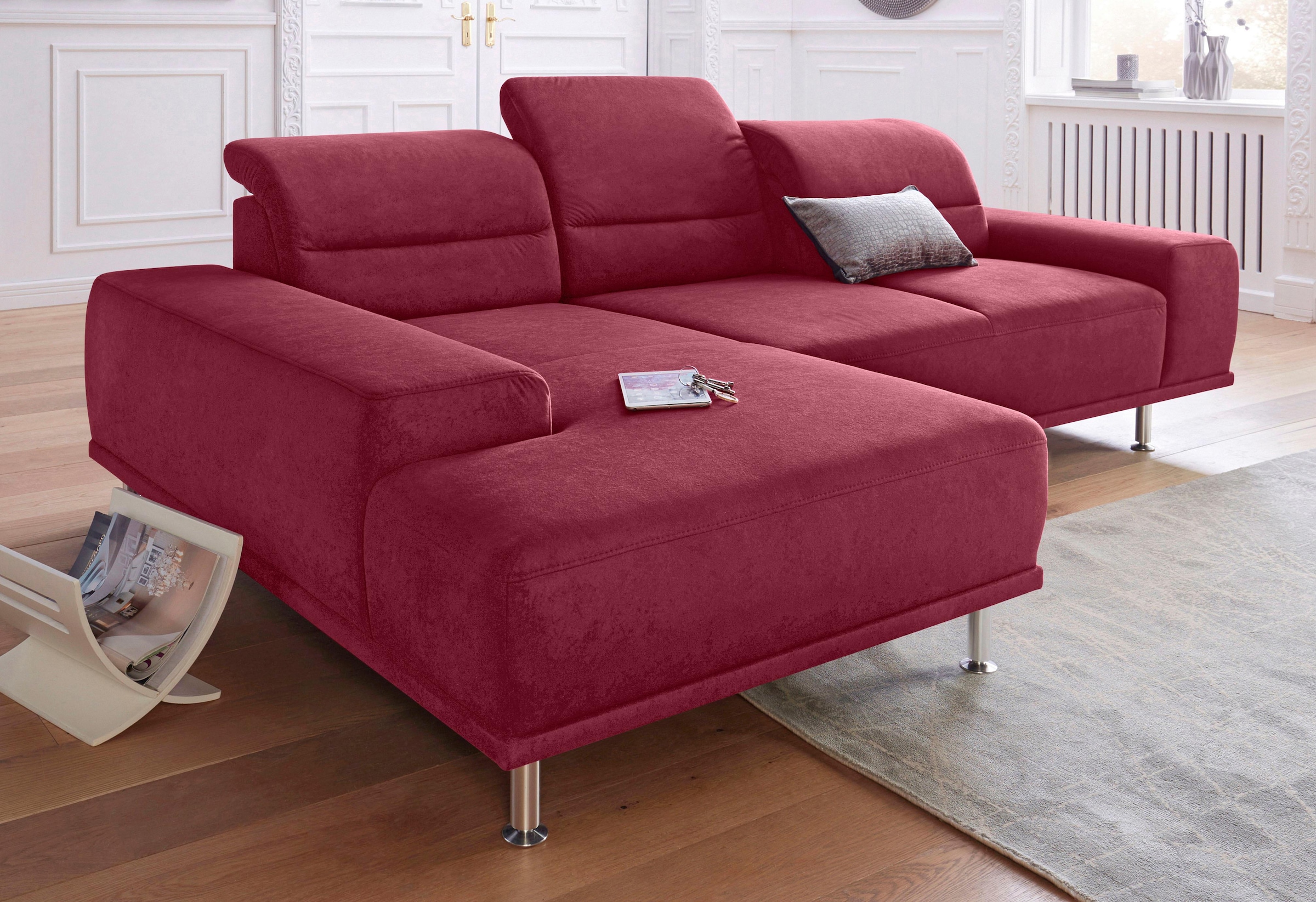 sit&more Ecksofa, mit Recamiere und Federkern, inklusive  Sitztiefenverstellung kaufen | BAUR