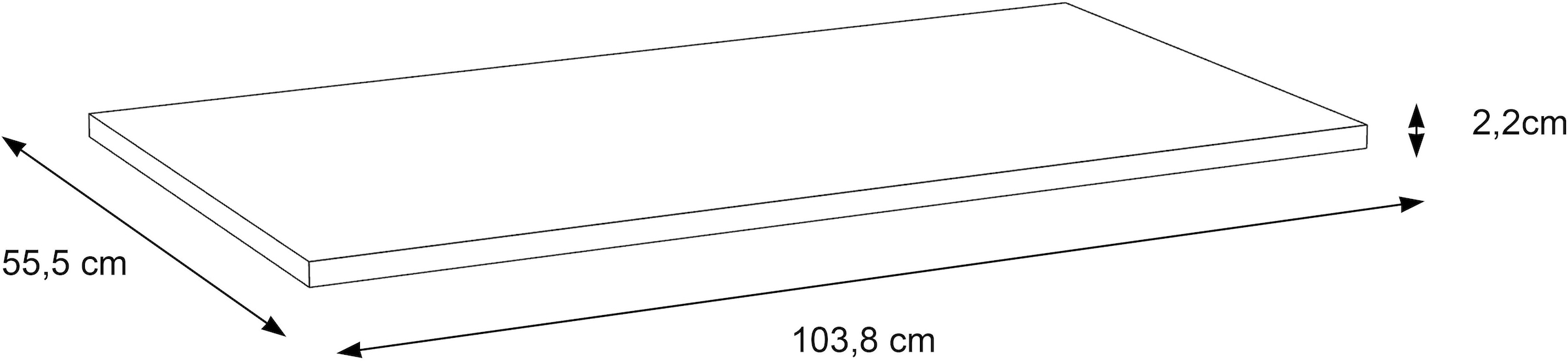 FORTE "KASHMIR" 3 Stk. tlg. Einlegeböden 3er Set, Ergänzung zu 74094962, schafft Ablagefläche