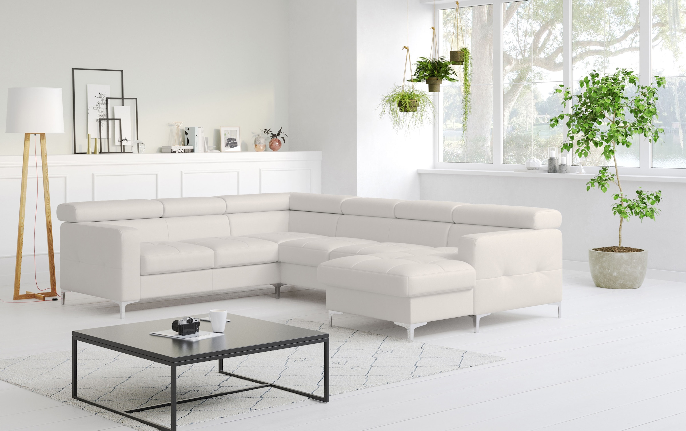 COTTA Wohnlandschaft "Sammy U-Form" mit Kopfteilverstellung, wahlweise mit günstig online kaufen