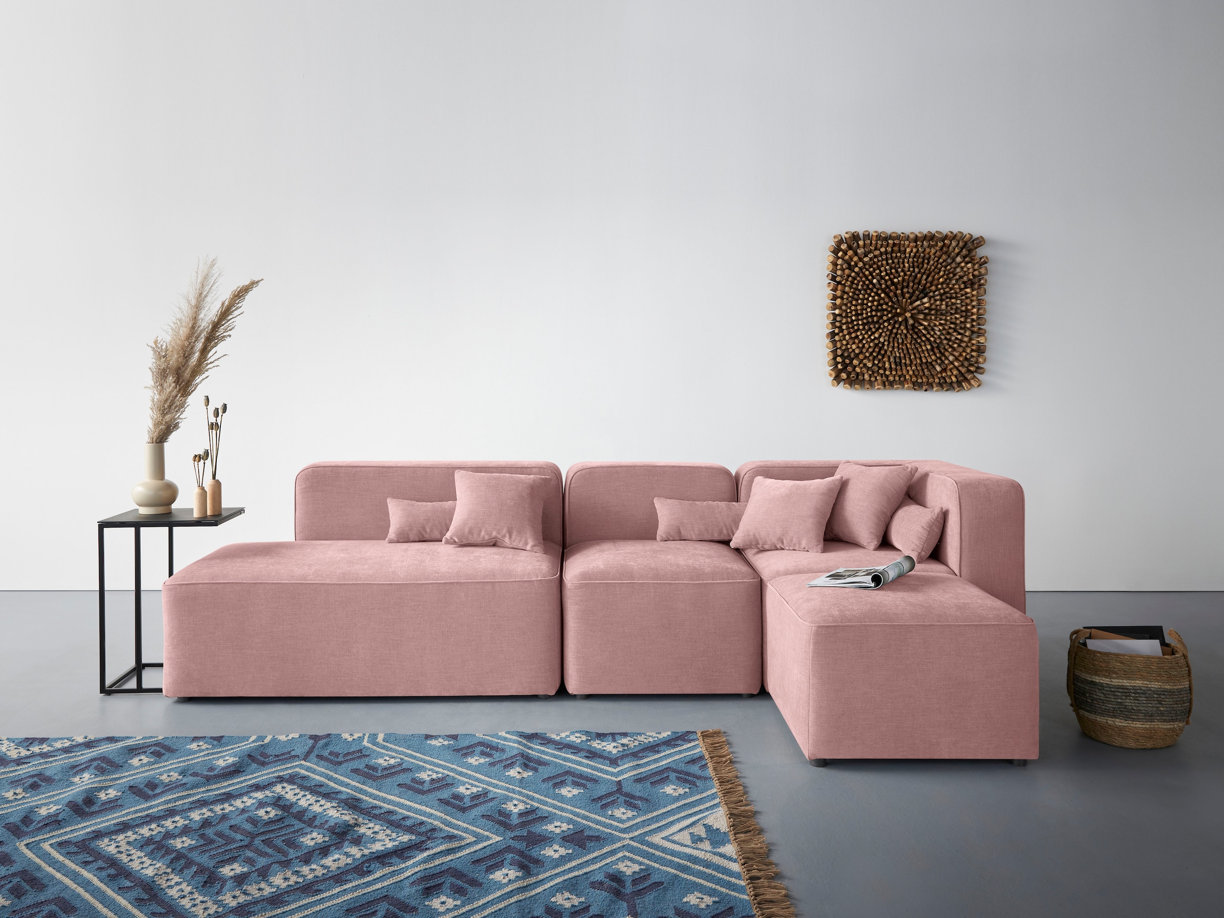 Home affaire Ecksofa "Sundstrup L-Form" Modulserie, individuelle Zusammenst günstig online kaufen