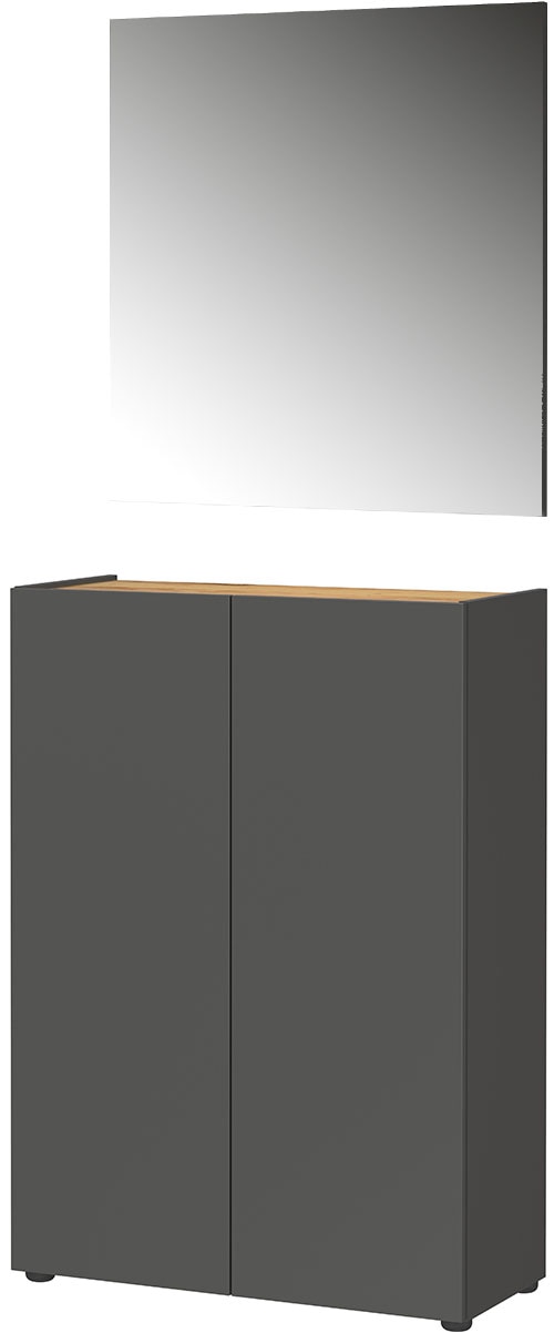 GERMANIA Garderoben-Set "Alviano" 2 Stk. tlg. mit eckigem Spiegel, optional günstig online kaufen