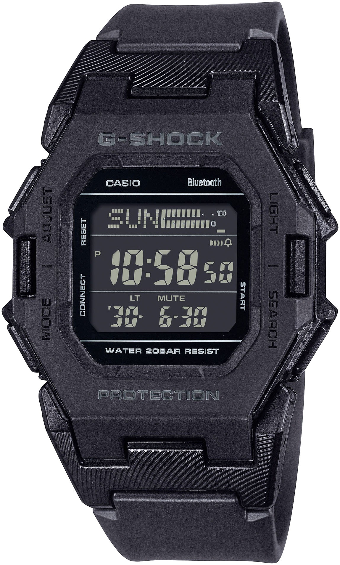 CASIO G-SHOCK Herren Smartwatch "GD-B500-1ER", schwarz, Smartwatches, Armbanduhr,Herrenuhr,Bluetooth,Step Tracker, 2. Zeitzone, Resinarmband