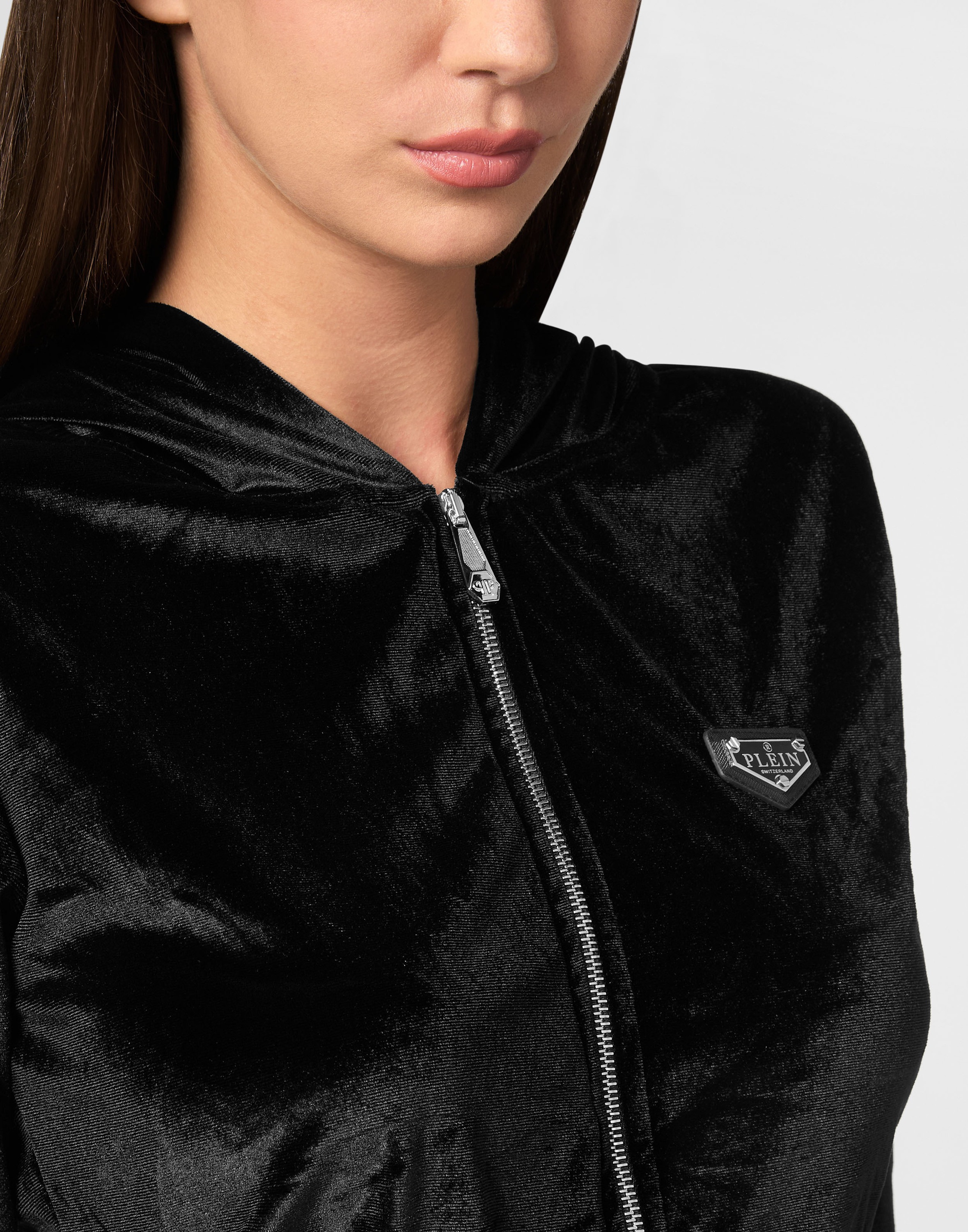 PHILIPP PLEIN Kapuzensweatjacke »Signature Mit Schmucksteinen«