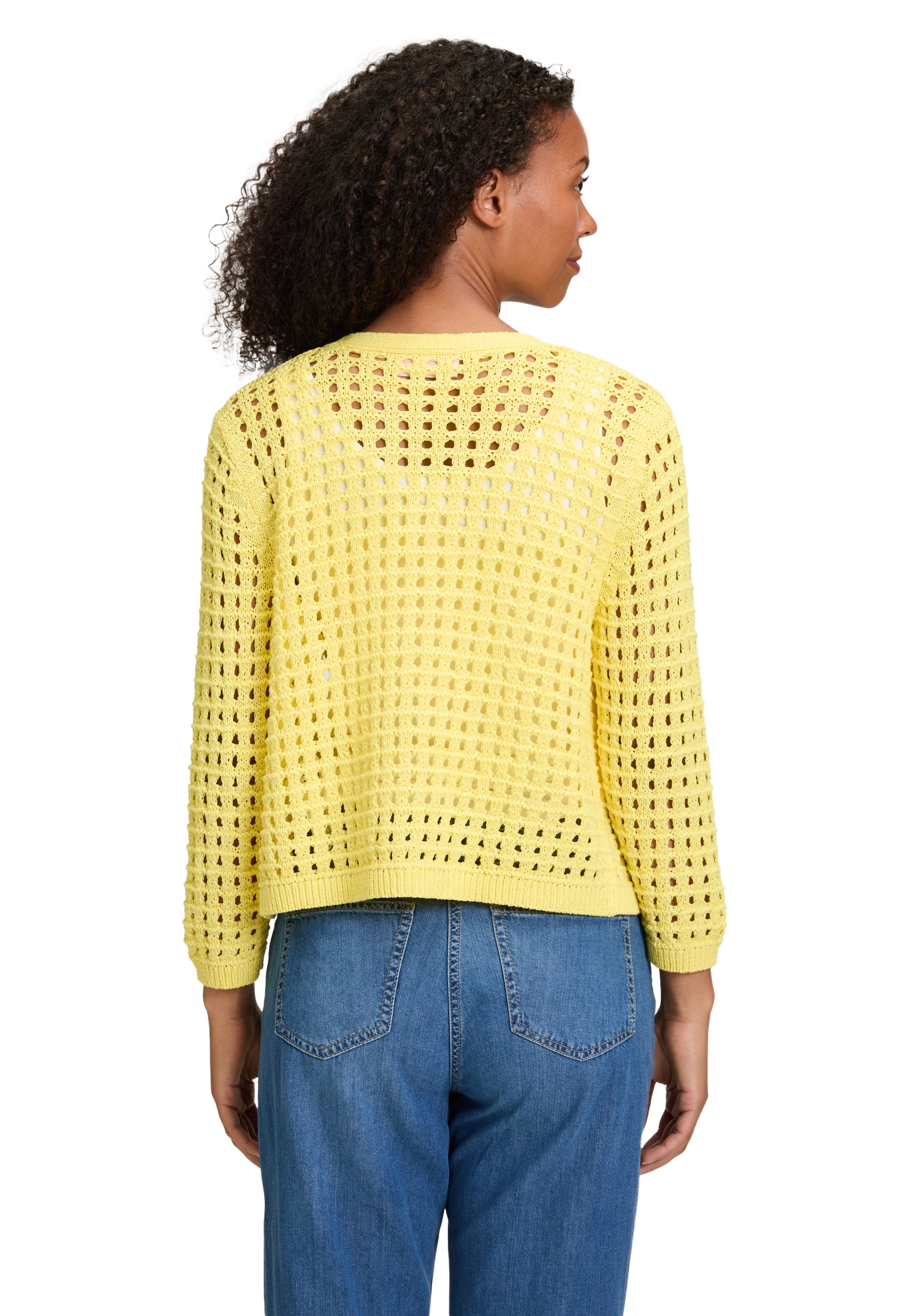 Betty Barclay Strickjacke »Betty Barclay Casual-Strickjacke mit Effektgarn«, Häkelstich