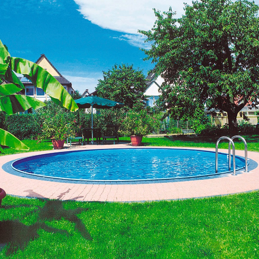 KWAD Rundpool »PALMA inkl. Dämmung Protector zum Volleinbau«, (Set, 5 tlg.), 5-tlg., mit Foliensack 0,6mm