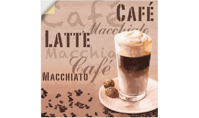Wandbild »Kaffee - Latte Macchiato«, Getränke, (1 St.)