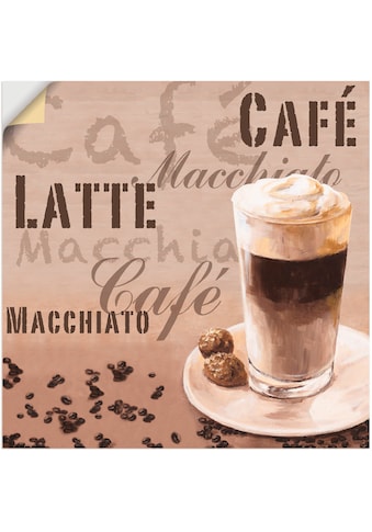 Wandbild »Kaffee - Latte Macchiato«, Getränke, (1 St.)