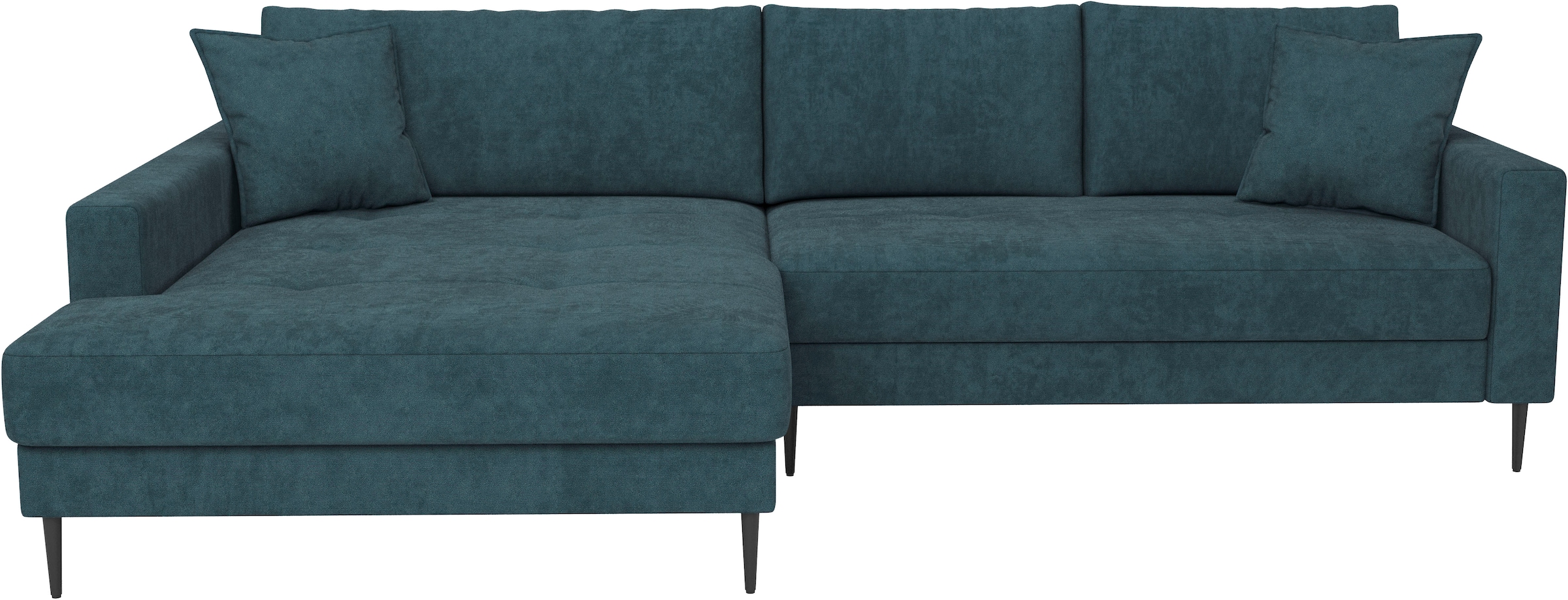 Trends by HG Ecksofa »Summer« hochwertiger Stoff mit edlem Metallfuß