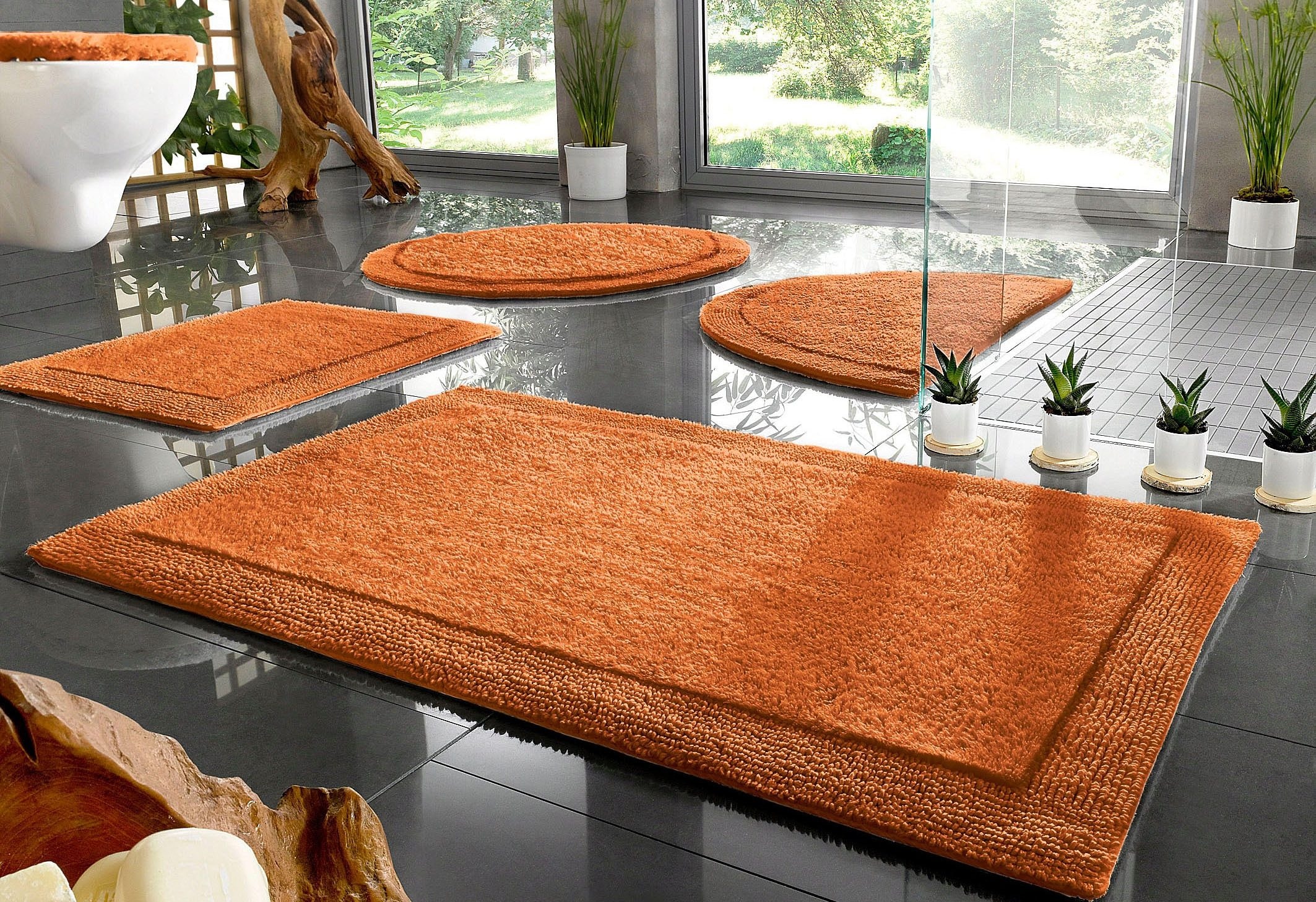 my home Badematte "Kapra, Badvorleger, Badezimmer Teppich" Höhe 14 mm beids günstig online kaufen