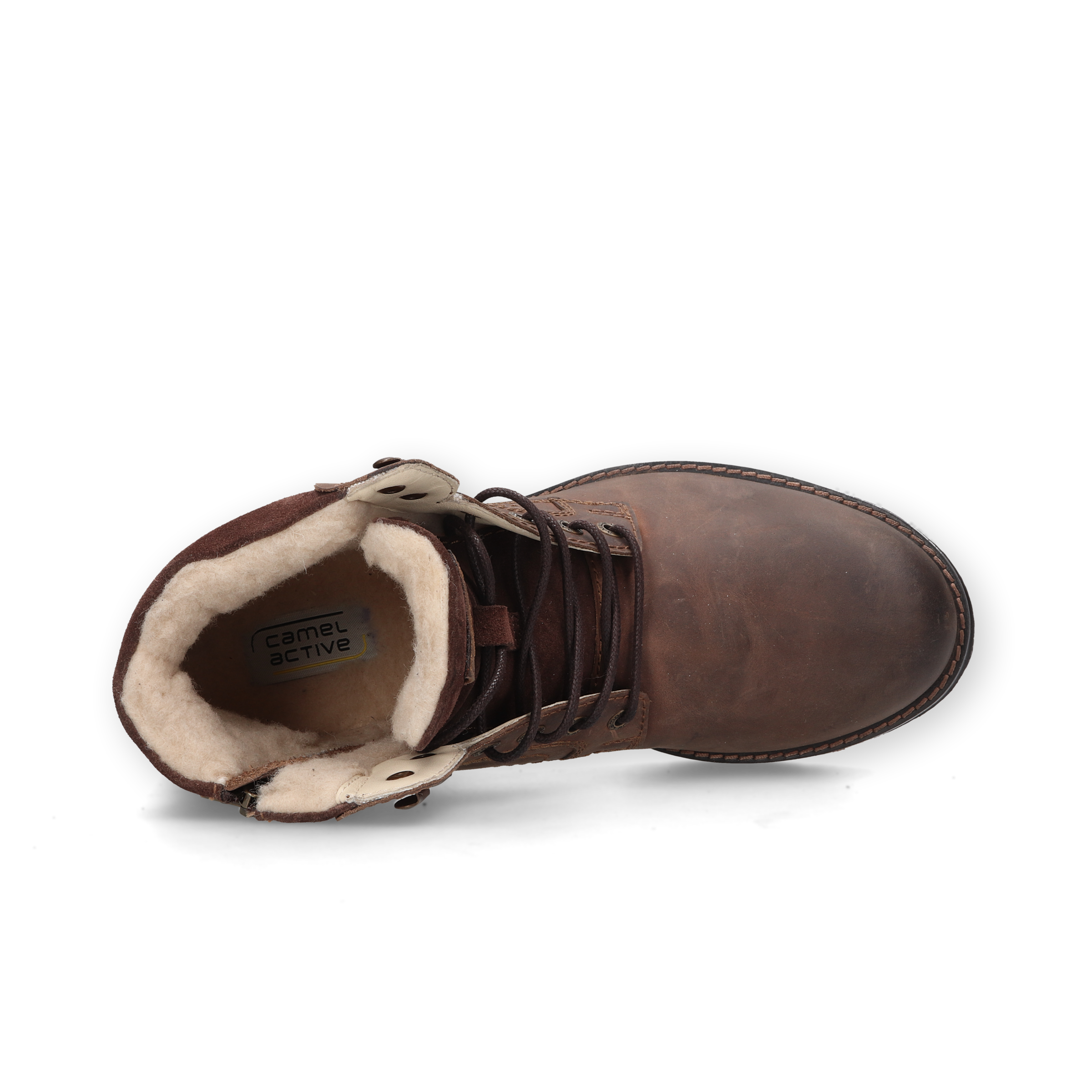 camel active Schnürboots  Schnürstiefelette, Workerboots mit softem Schaftabschluss