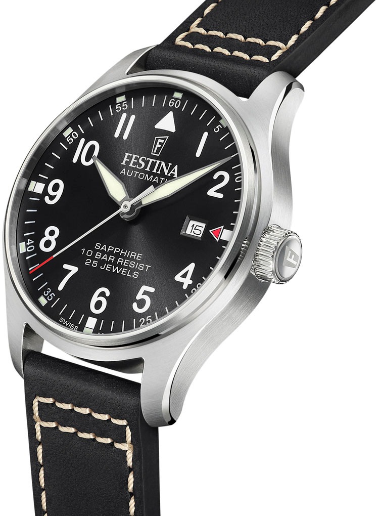 F20151/4« Festina Made »Festina Pilot Automatikuhr Swiss