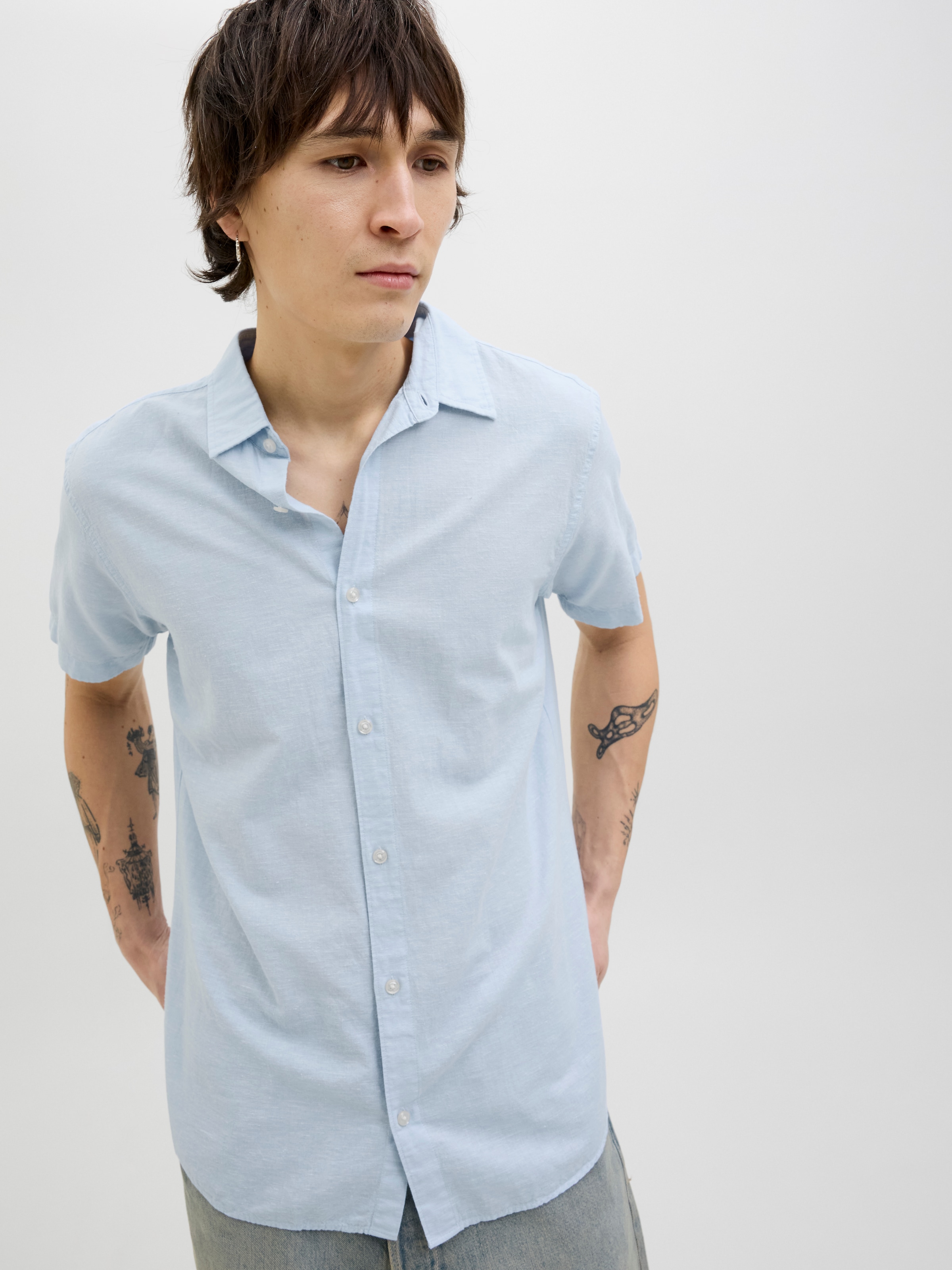 Jack & Jones Kurzarmhemd "JJEBREEZE SHIRT SS SN", mit Hemdkragen günstig online kaufen