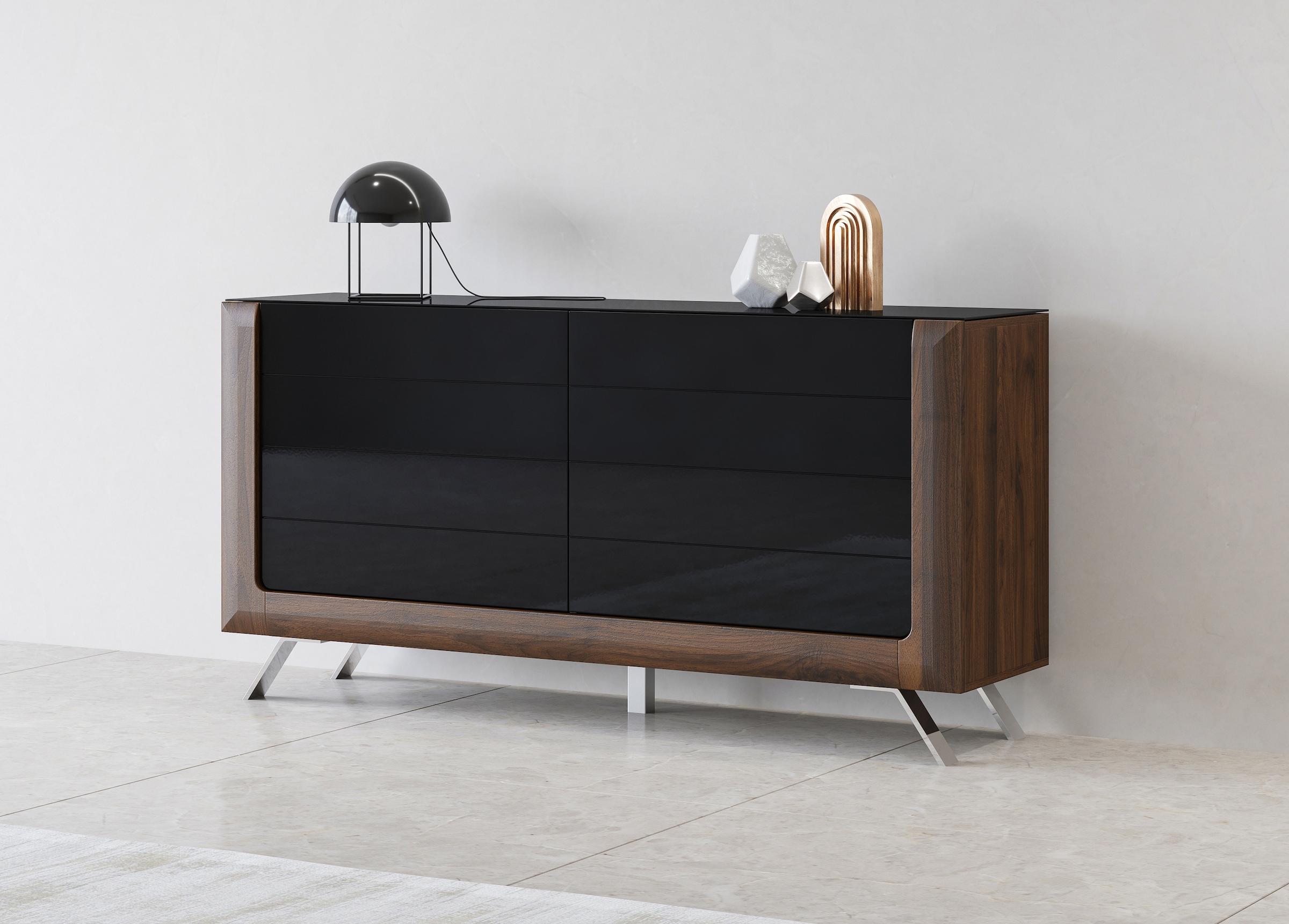 Leonique Sideboard "Kasai", Breite 160,5 cm, mit 2 Türen