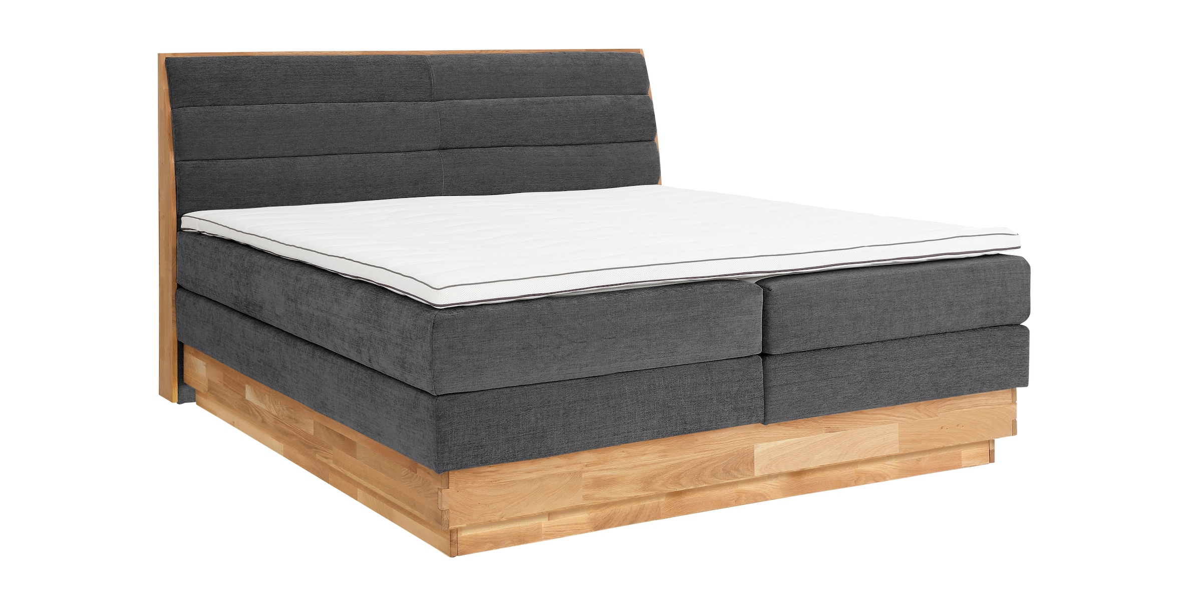 OTTO products Boxspringbett »Jenna«, ohne LED-Beleuchtung, mit zertifizierten, recycelten Bezugsstoffen