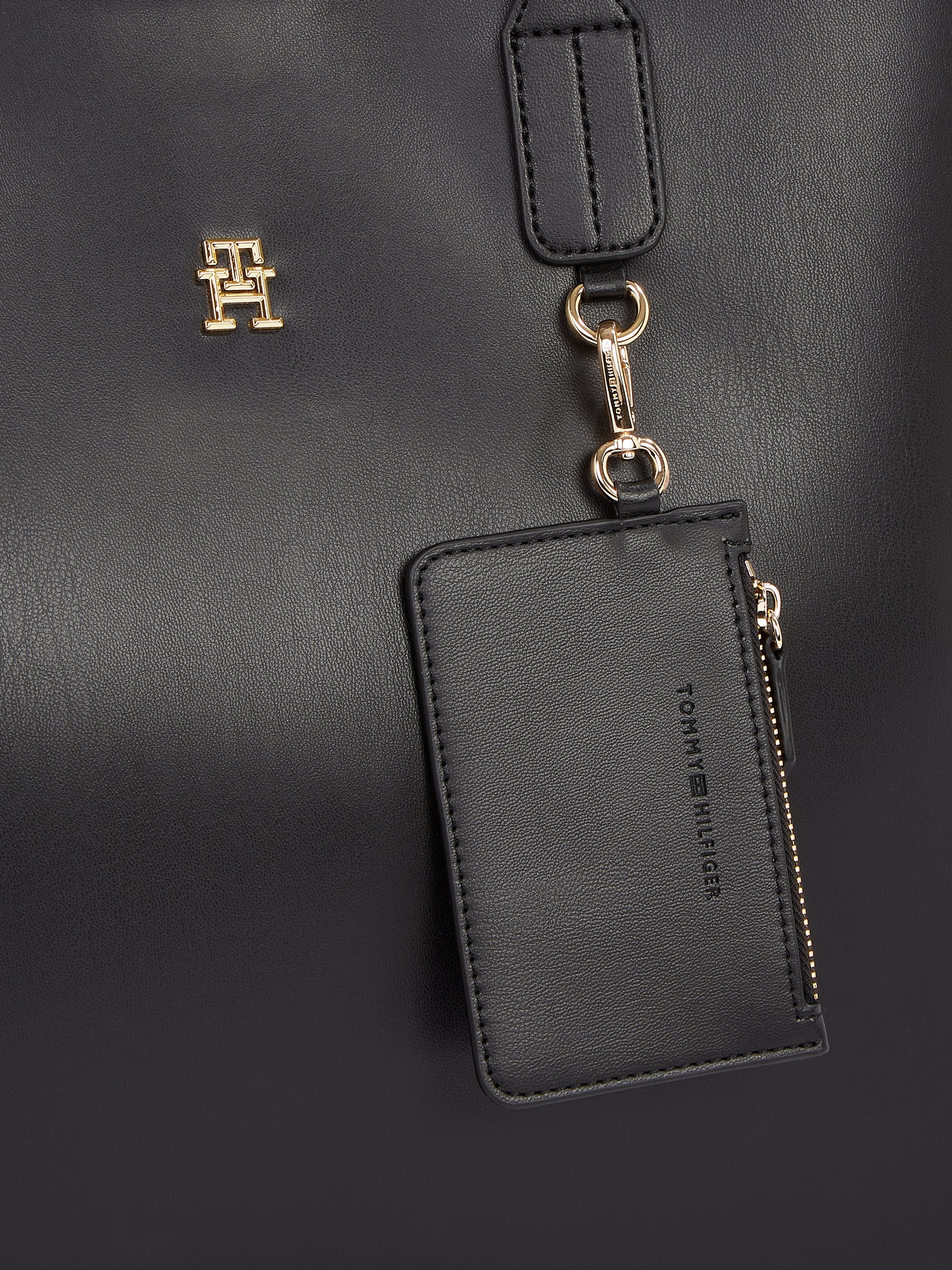 Tommy Hilfiger Shopper »TH DISTINCT TOTE«, Damen Beuteltasche, Henkeltasche, Umhängetasche mit kleinem Täschen
