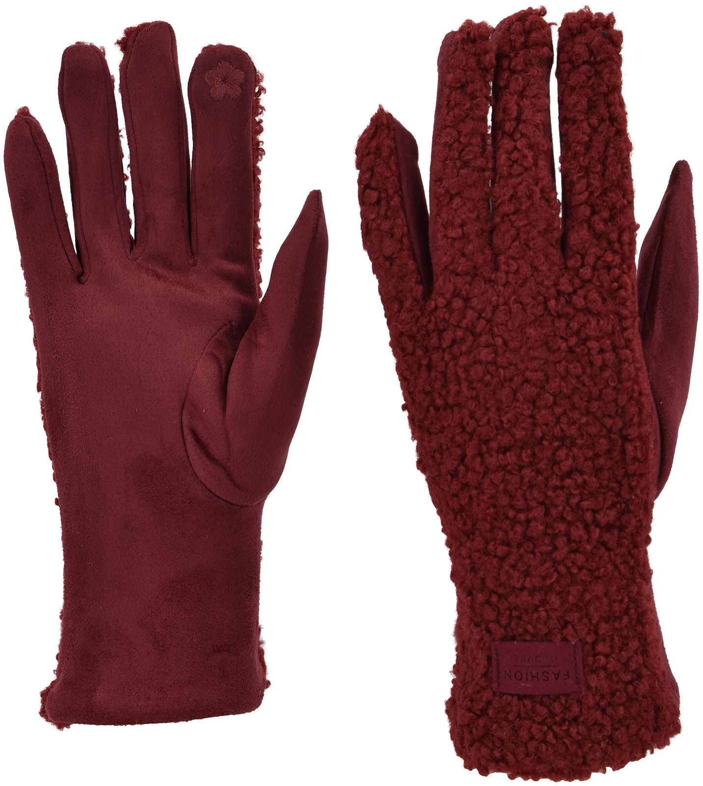 styleBREAKER Fleecehandschuhe "Touchscreen Handschuhe mit Teddyplüsch" 1 Stk.