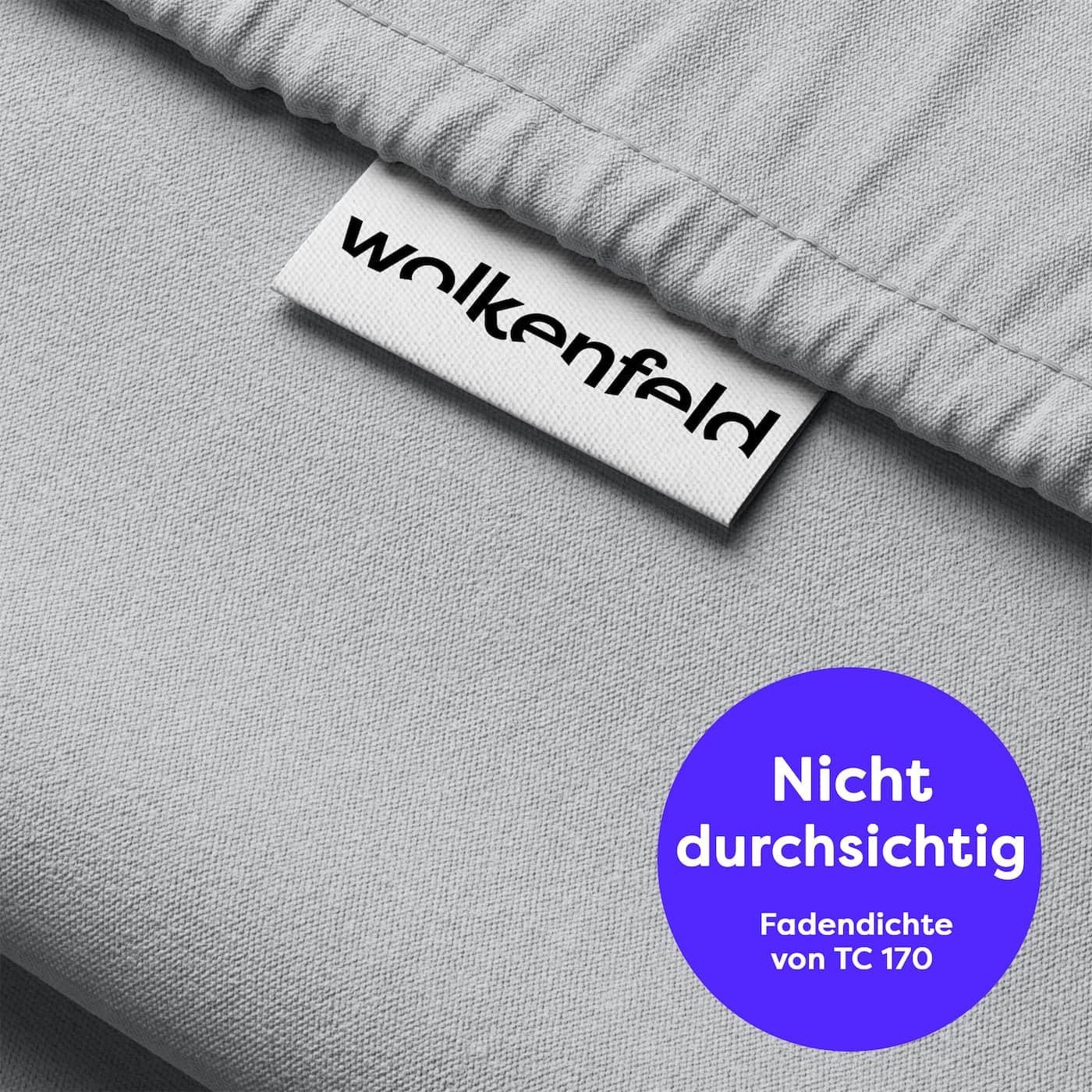 Wolkenfeld Bettwäsche »Renforcé Bettwäsche Baumwolle - Natürlich weiches Schlafgefühl«, 135x200 cm, 155x220 & Übergrößen I inkl. Kissenbezüge 80x80 I uni