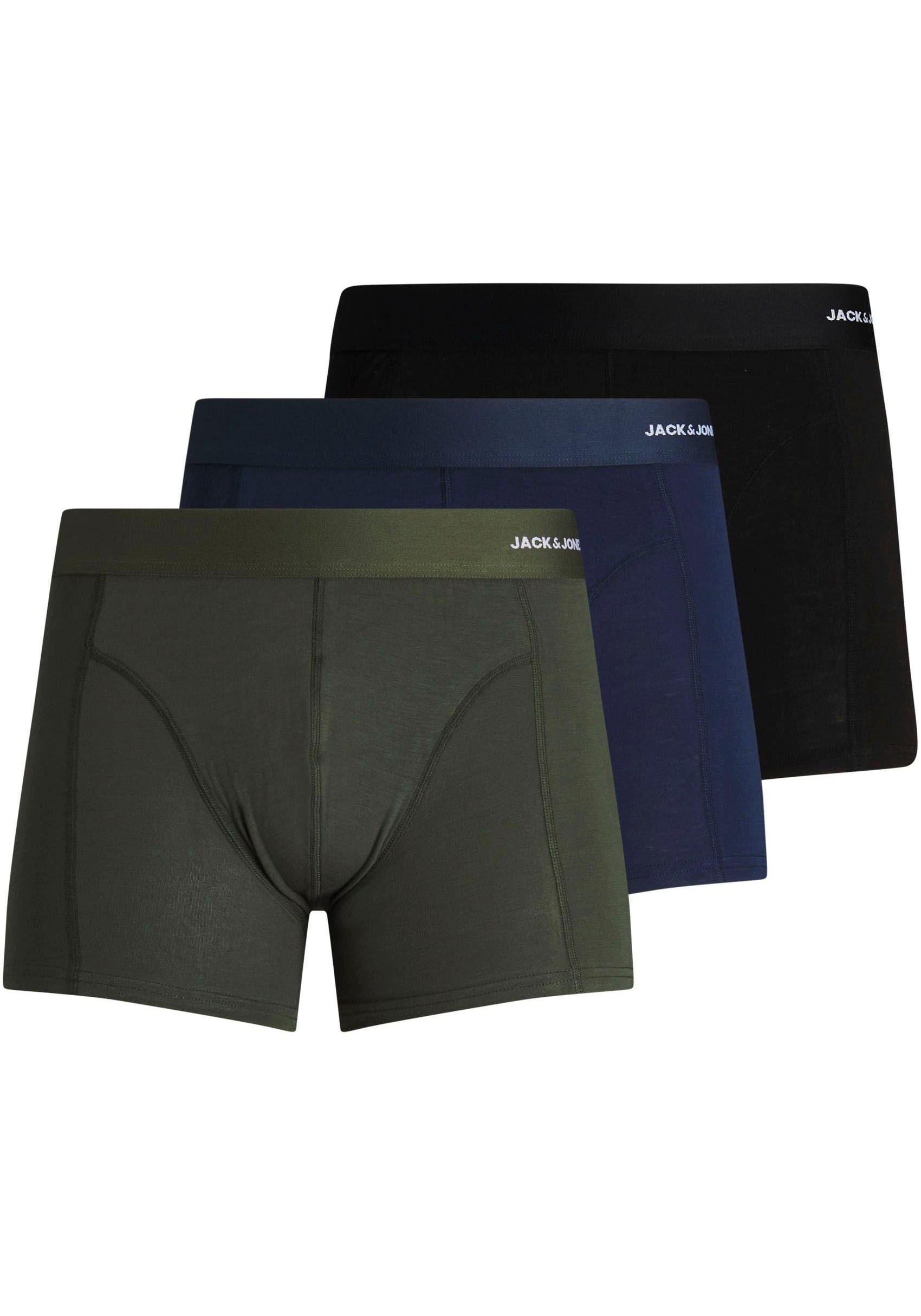 Jack & Jones Trunk "JACBASIC BAMBOO TRUNKS 3 PACK NOOS", (Packung, 3 St.)