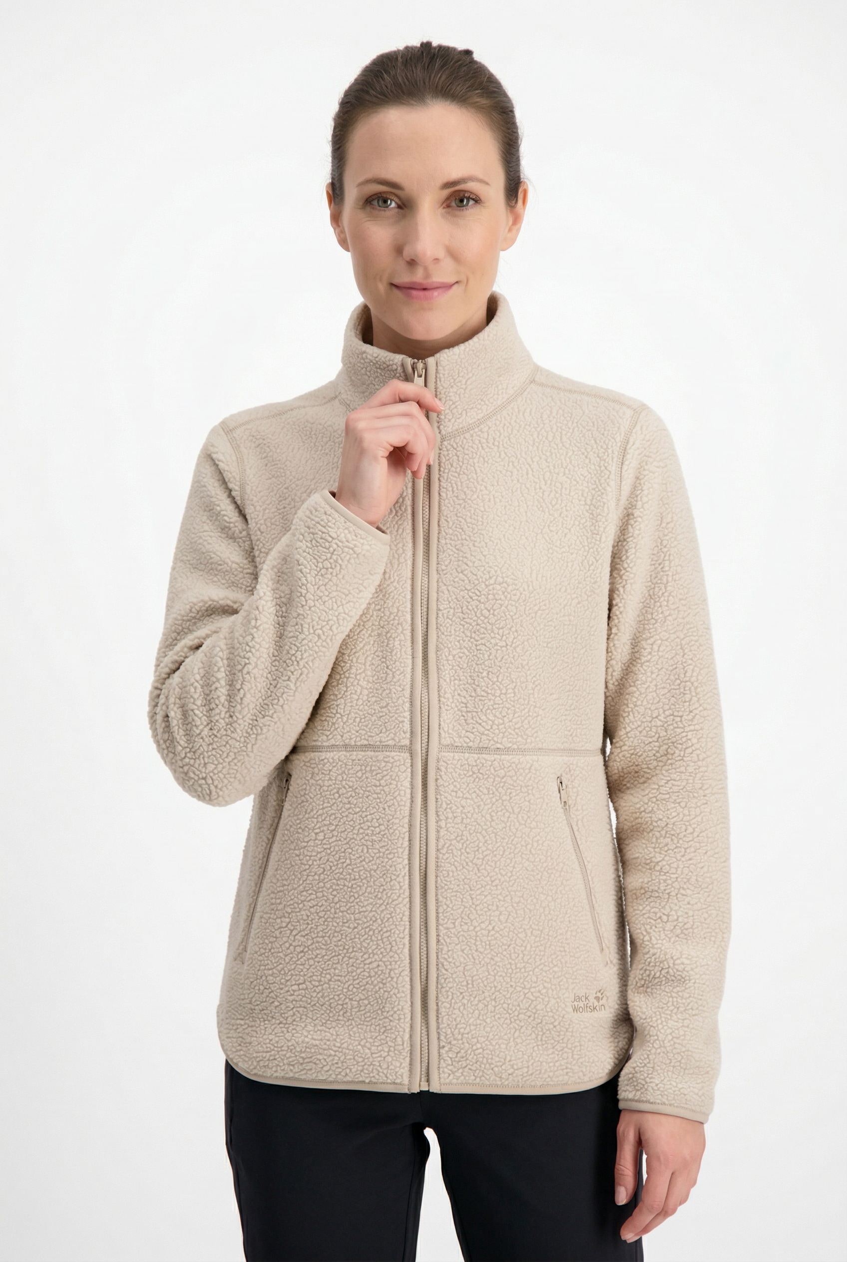 Jack Wolfskin Fleecejacke "LITE CURL FZ W" mit weichem Material, atmungsaktiv, schnell trocknend