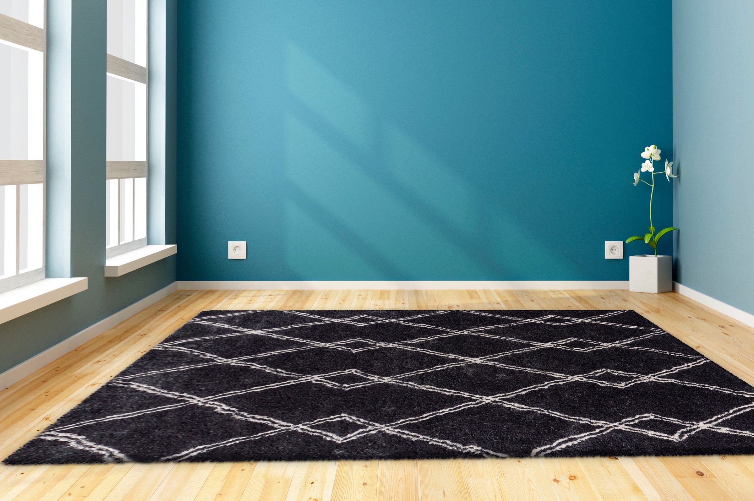 my home Hochflor-Teppich »Alva«, rechteckig, 27 mm Höhe, Wohnzimmer