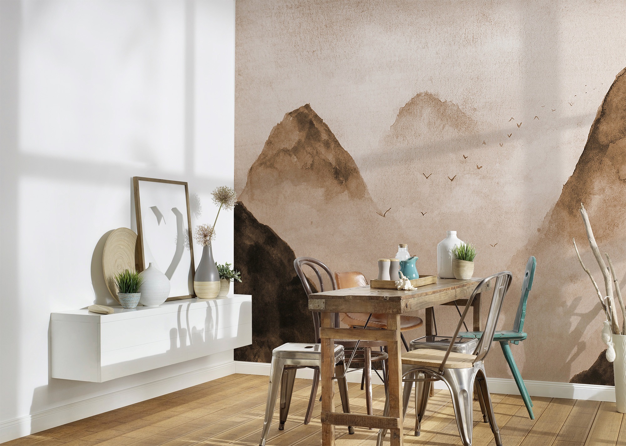 living walls Fototapete »Designwalls Misty Rocks 2«, Vlies, Wand, Schräge, Decke