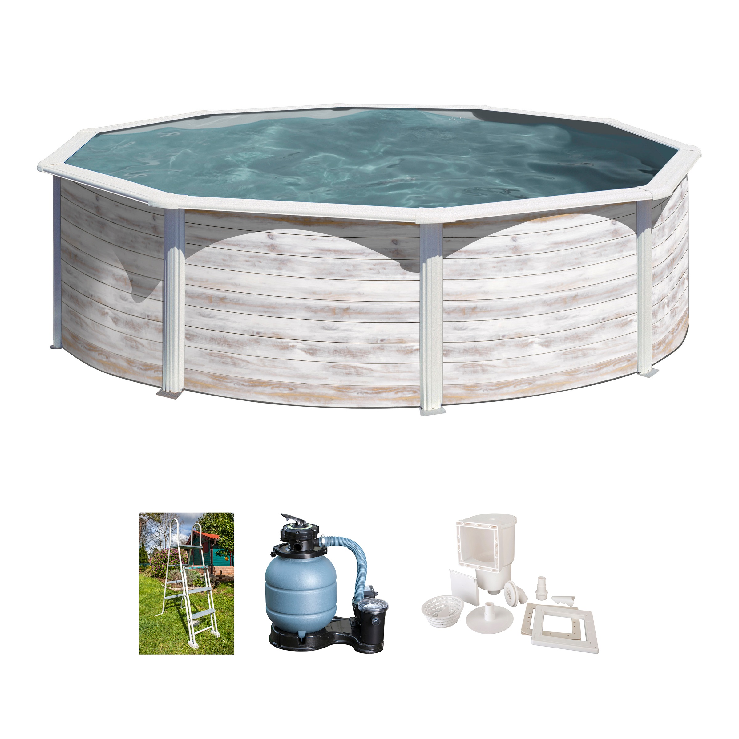 Gre Rundpool "Finlandia" Höhe 120 cm, in versch. Größen erhältlich günstig online kaufen