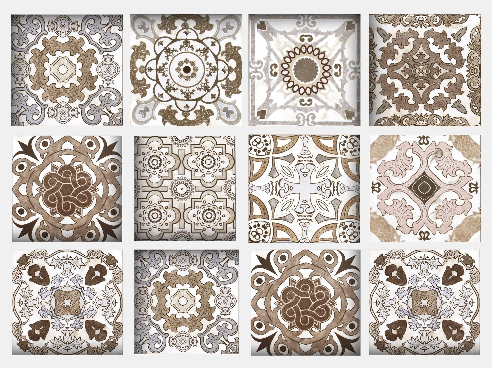 OTTO home Fliesenaufkleber "Ornamente" Stickerfliesen, selbstklebend, Sticker, 12er Set