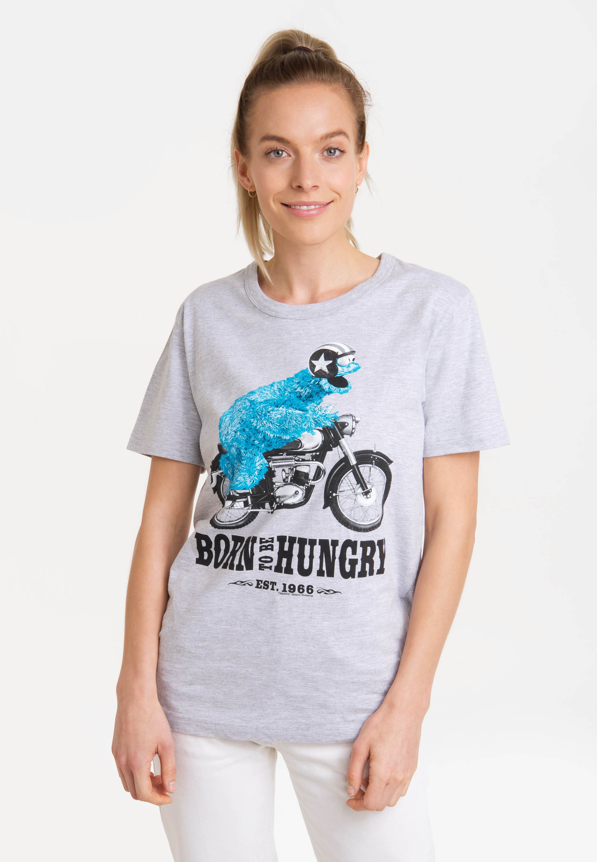 LOGOSHIRT T-Shirt "Sesamstrasse - Krümelmonster Motorrad", mit lizenziertem günstig online kaufen