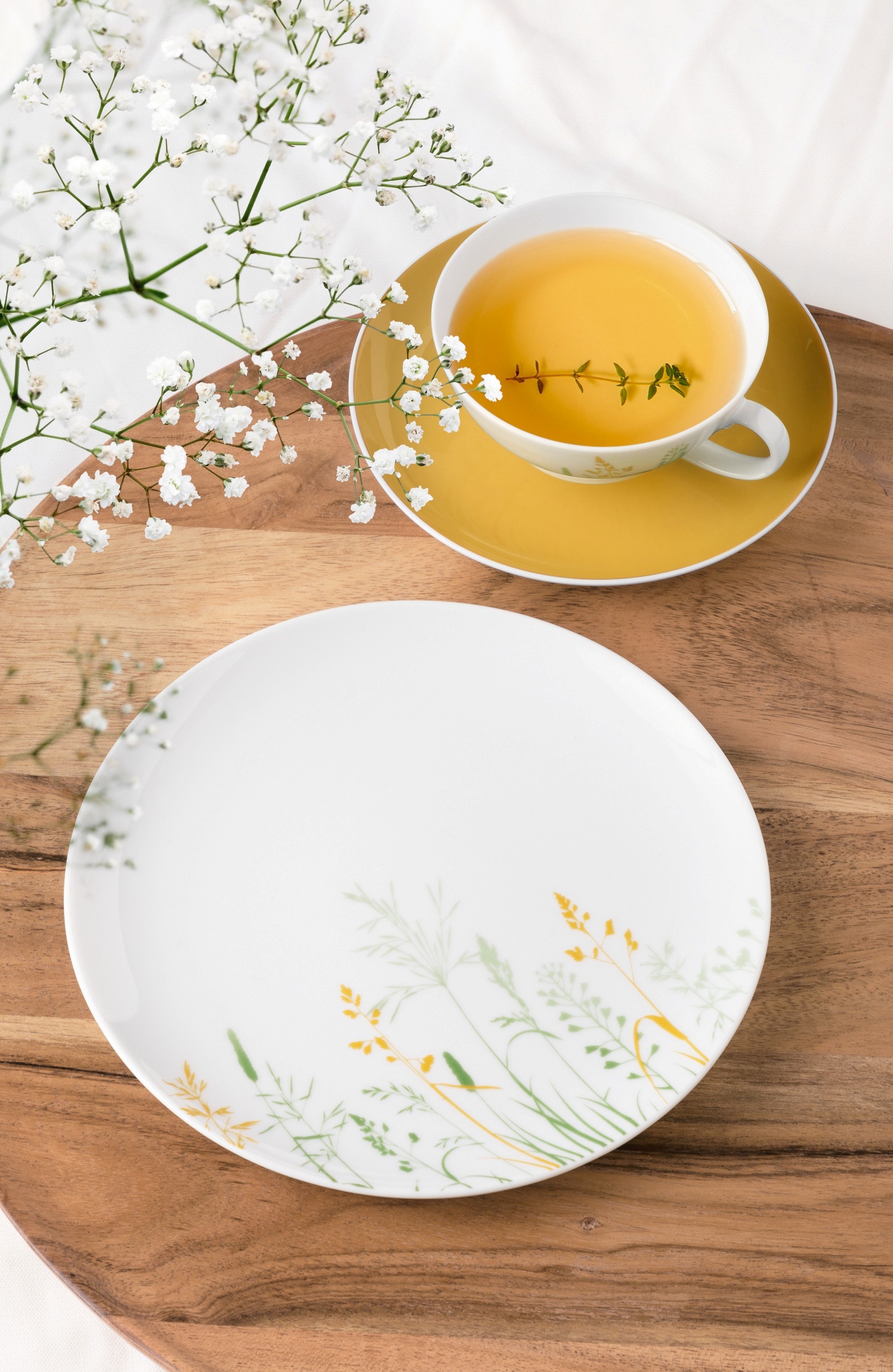 Seltmann Weiden Untertasse »Liberty - Meadow Grasses curry«, (1 St.), Teeuntertasse 13 cm