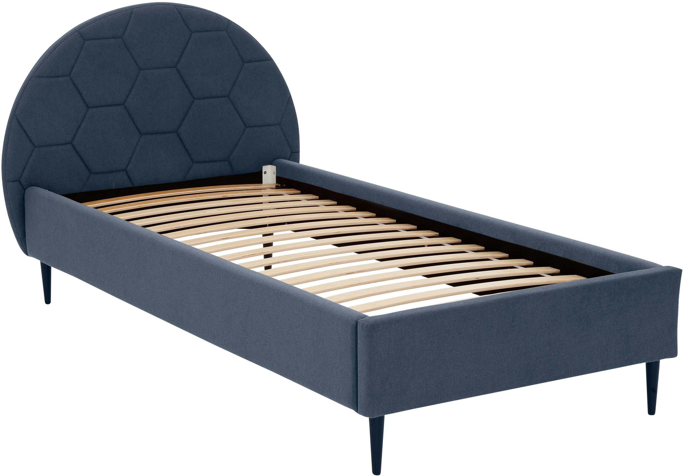 Thumbnail - Lüttenhütt Polsterbett "Gebko" angenehm gepolstertes Kopfteil mit dekorativem Wabenmuster