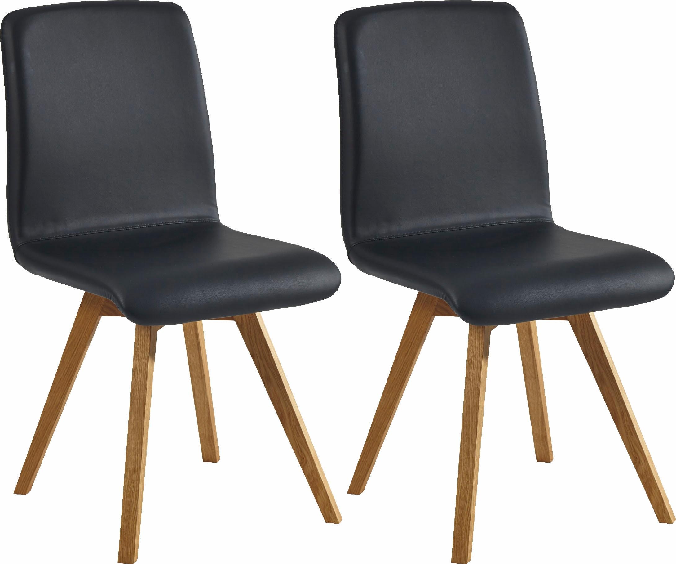 massivline&more 4-Fußstuhl "Karla" (Set) 2 Stk. Kunstleder Gestell aus Mass günstig online kaufen