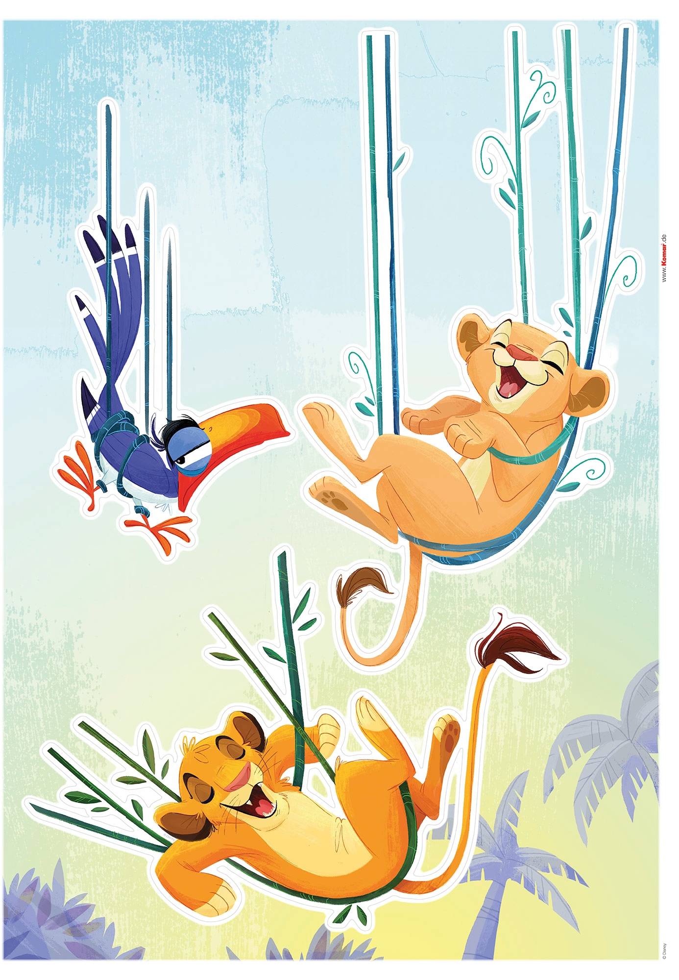 Komar Wandtattoo "Lion King Relax - Größe 50 x 70 cm" selbstklebend, Wandsticker, Kinderzimmer