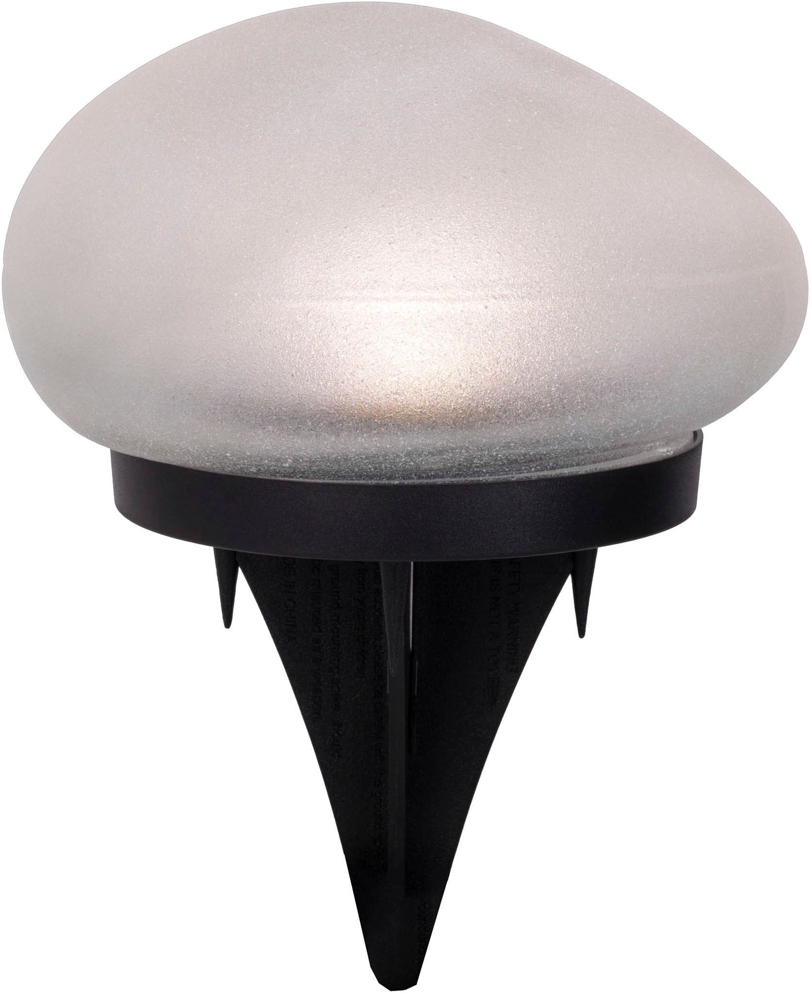 näve LED Solarleuchte »Guri«, 2 flammig, Leuchtmittel LED-Modul | LED fest integriert, 2er Set Dekoerdspieß, transparent/schwarz, Glassteinoptik, warmweiß