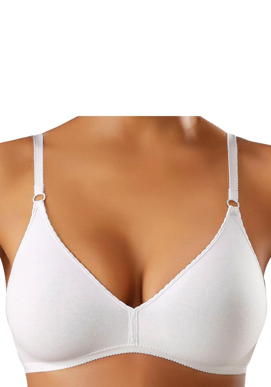 petite fleur Bralette-BH, (Packung, 2 Stück), ohne Bügel aus angenehm weicher Baumwollqualität