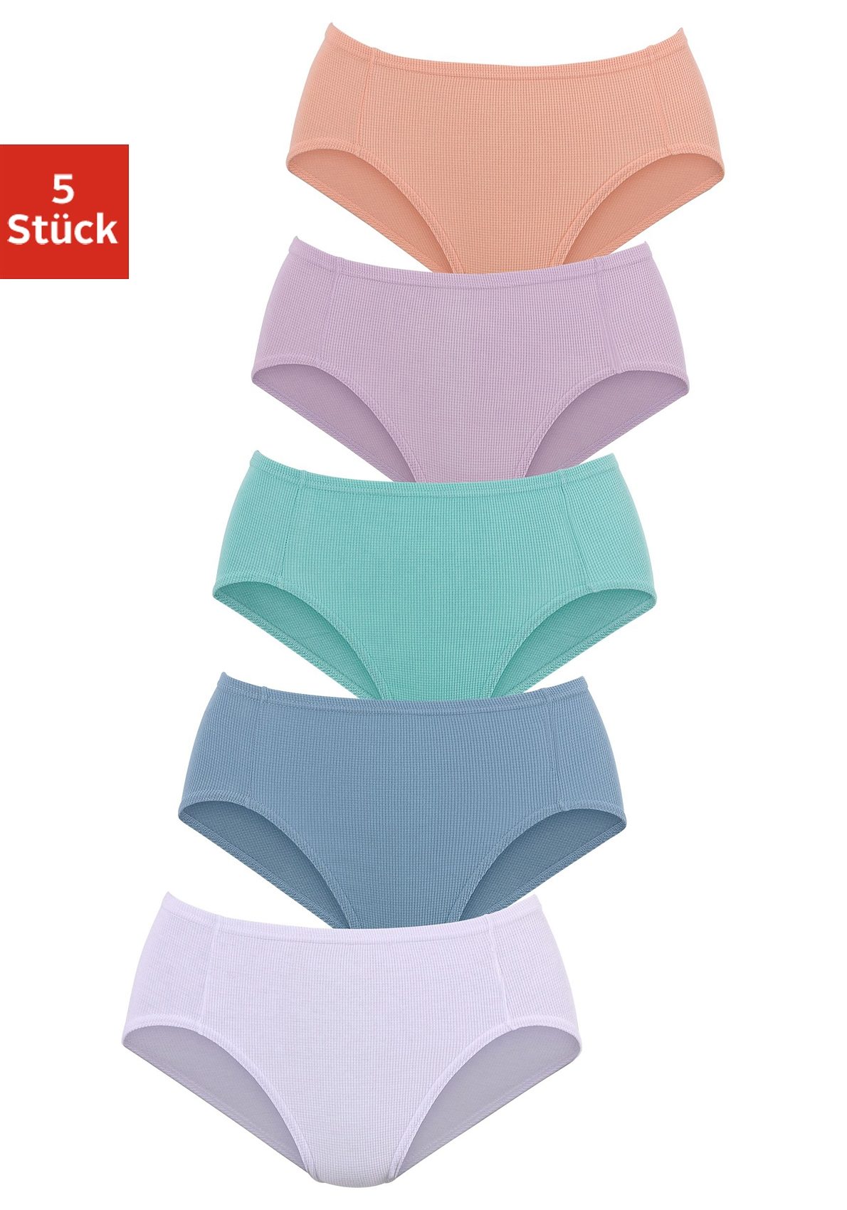 petite fleur by Lascana Jazz-Pants Slips 5er-Pack, aus weicher Pikee-Qualität