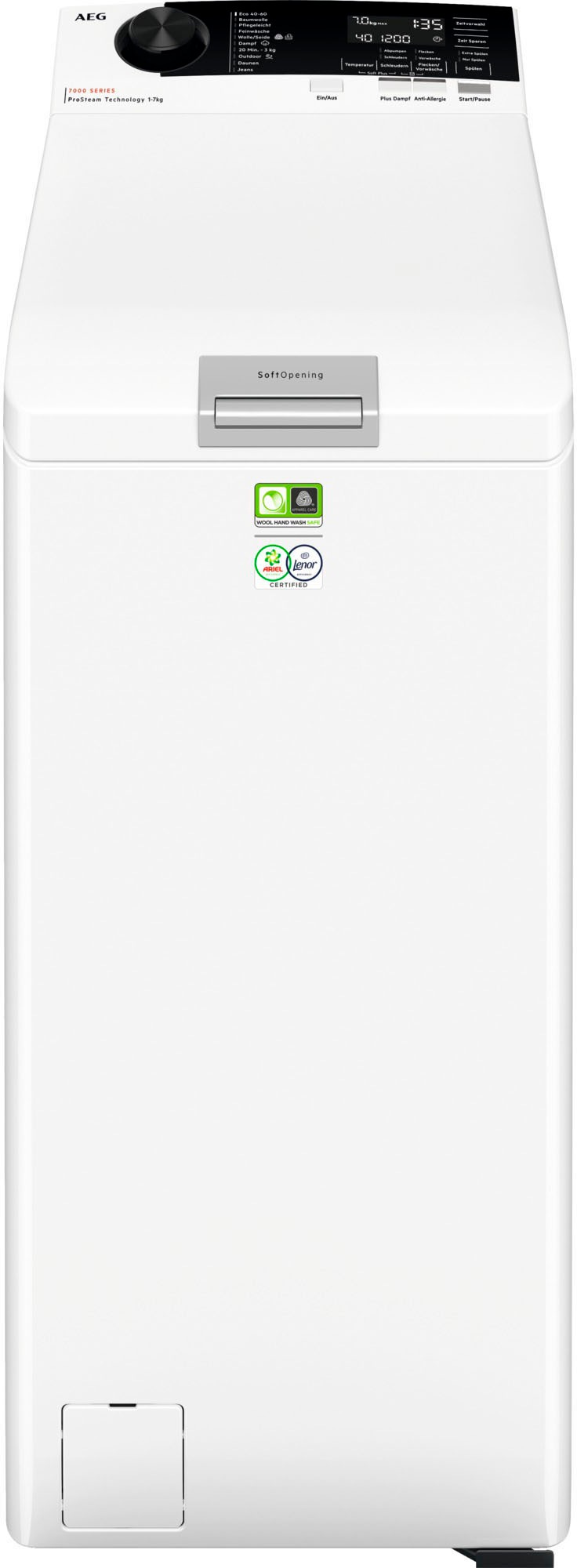 AEG Waschmaschine Toplader "LTR7A37STL", 7 kg, 1300 U/min, ProSteam