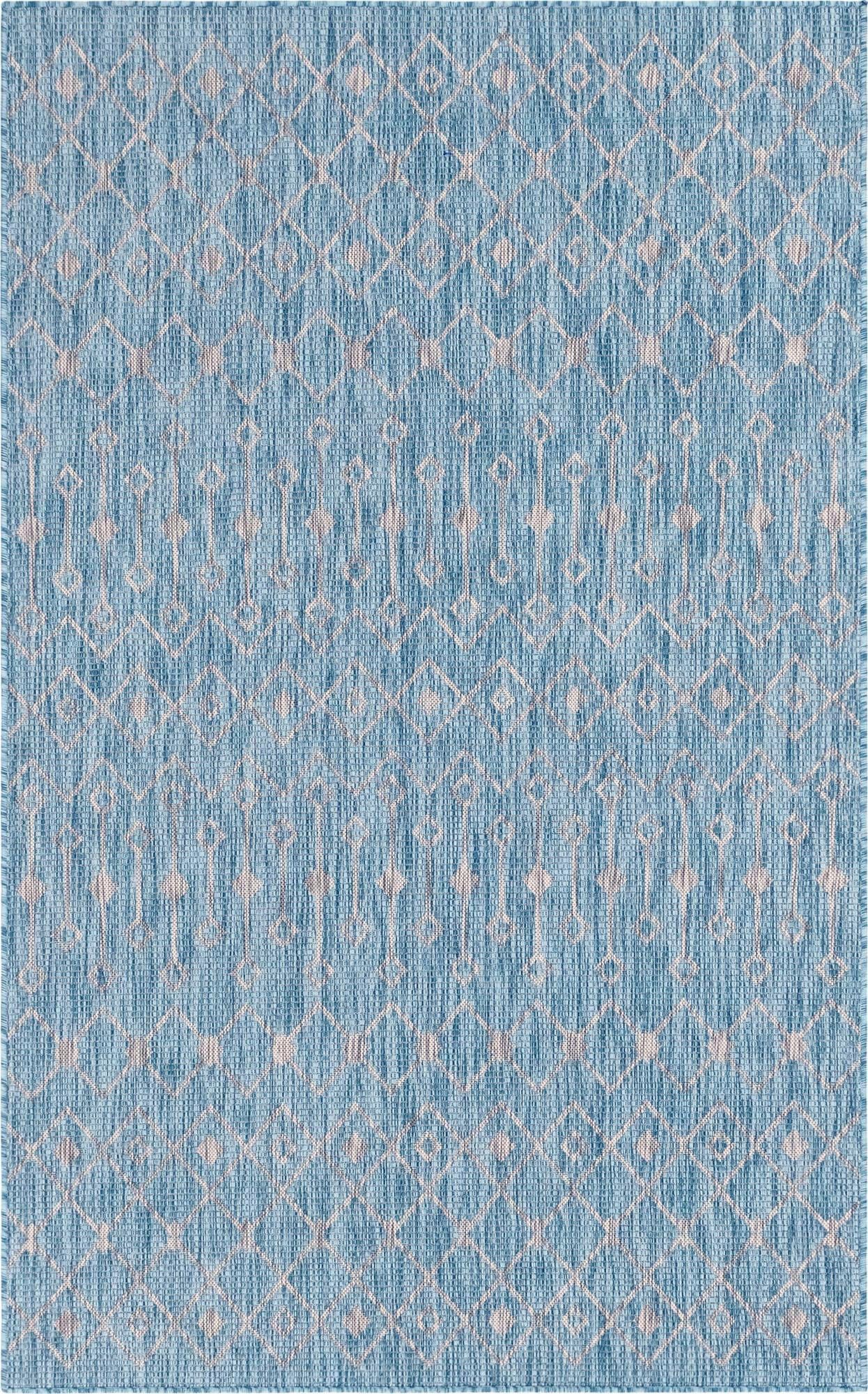 Myflair Möbel & Accessoires Teppich »Outdoor Crosses Lagerräumung«, rechteckig, 4 mm Höhe, Flachgewebe, Rauten Muster, In- und Outdoor geeignet