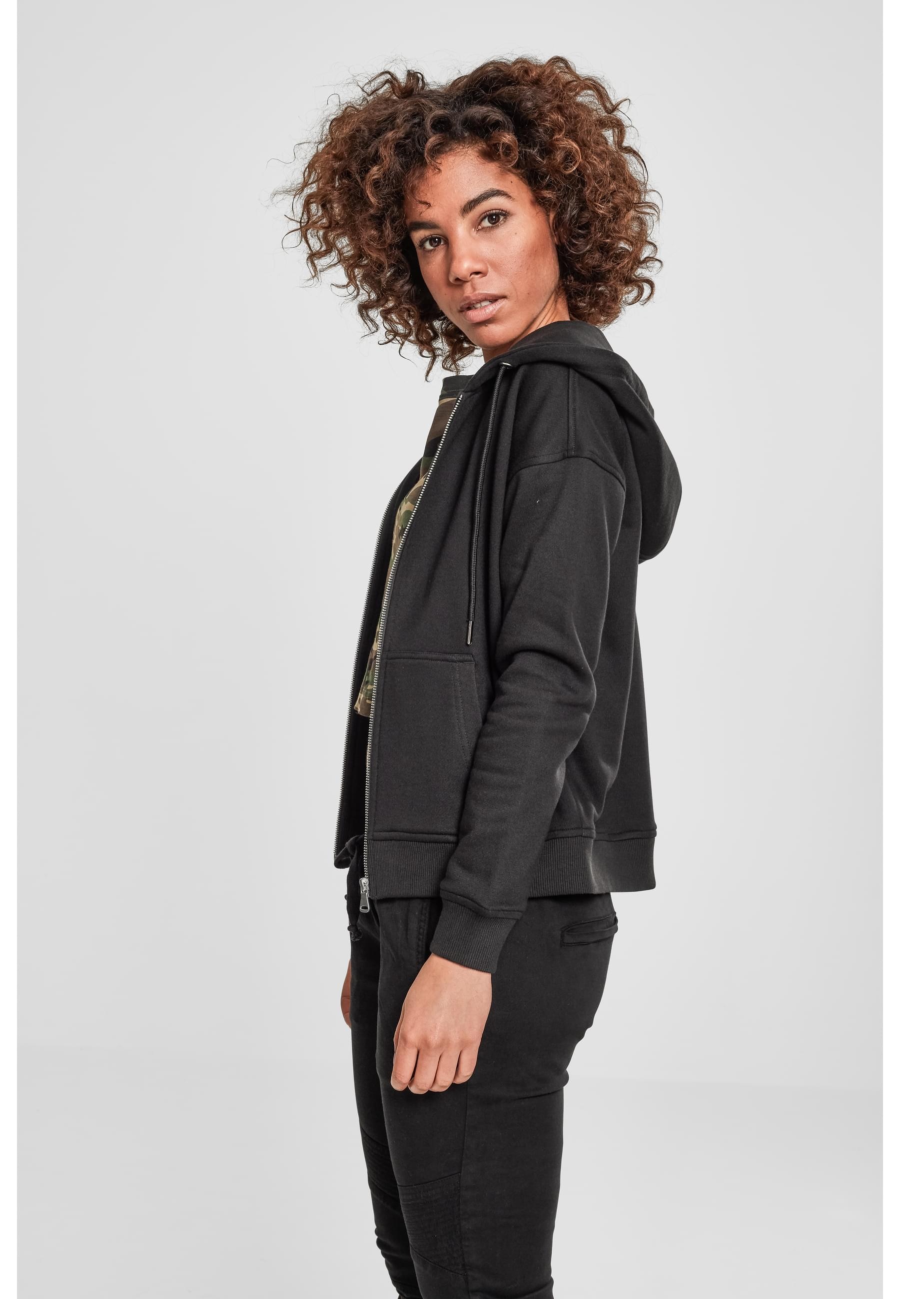 URBAN CLASSICS Sweatjacke »Urban Classics Damen Ladies Classic Zip Hoody«