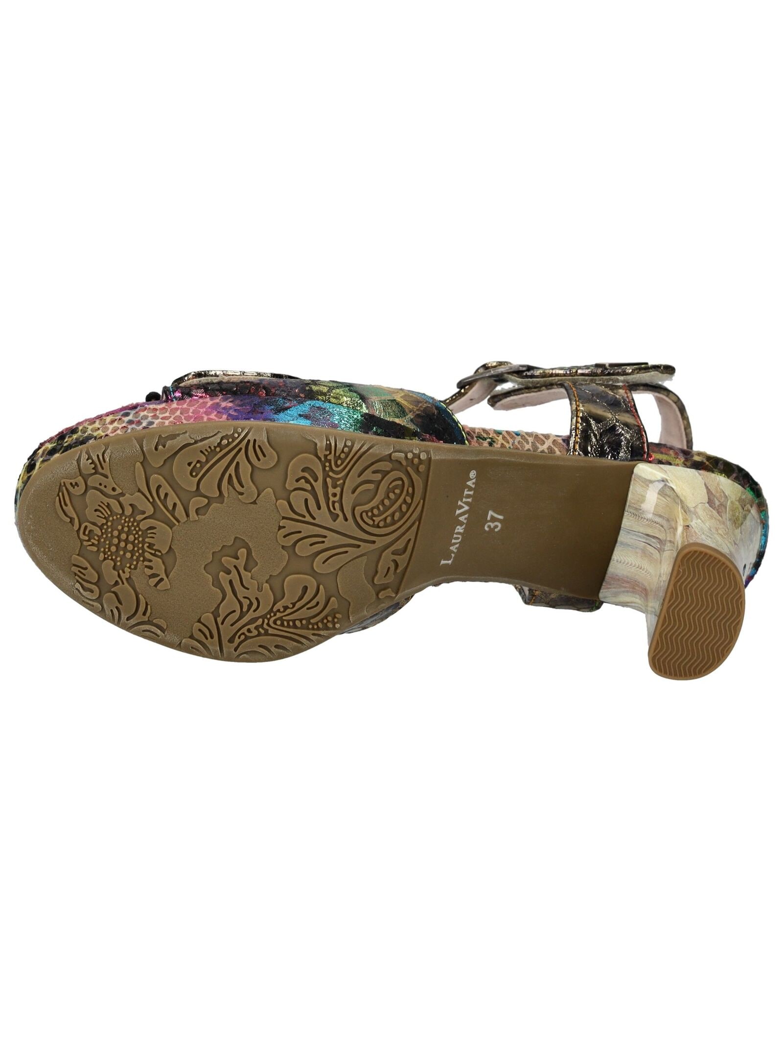 LAURA VITA High-Heel-Sandalette »LAURA VITA Sandalen Leder/Textil«